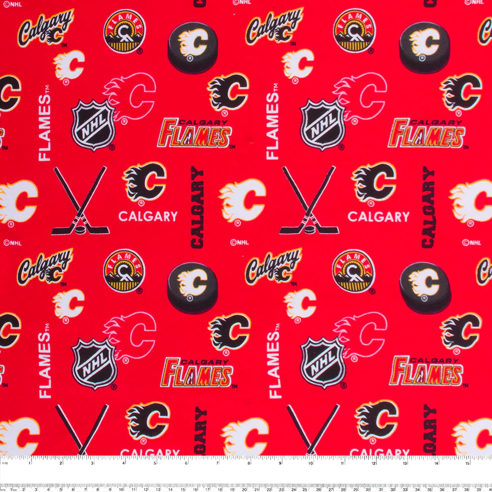 Calgary Flames - NHL Flannelette Print - Logo - Image 2