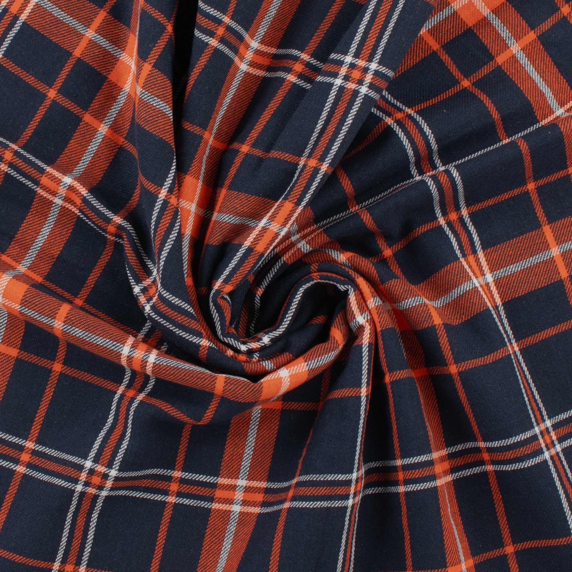 Cambridge Plaid - 018 - Navy & Orange - Image 2