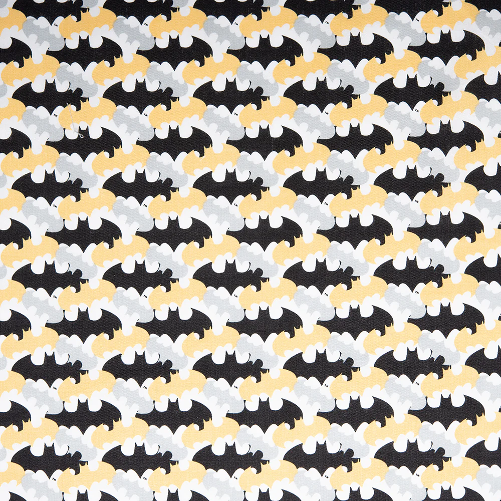 Camelot - PRIVILÈGE - Licensed Cotton Print - Batman - Logo - White
