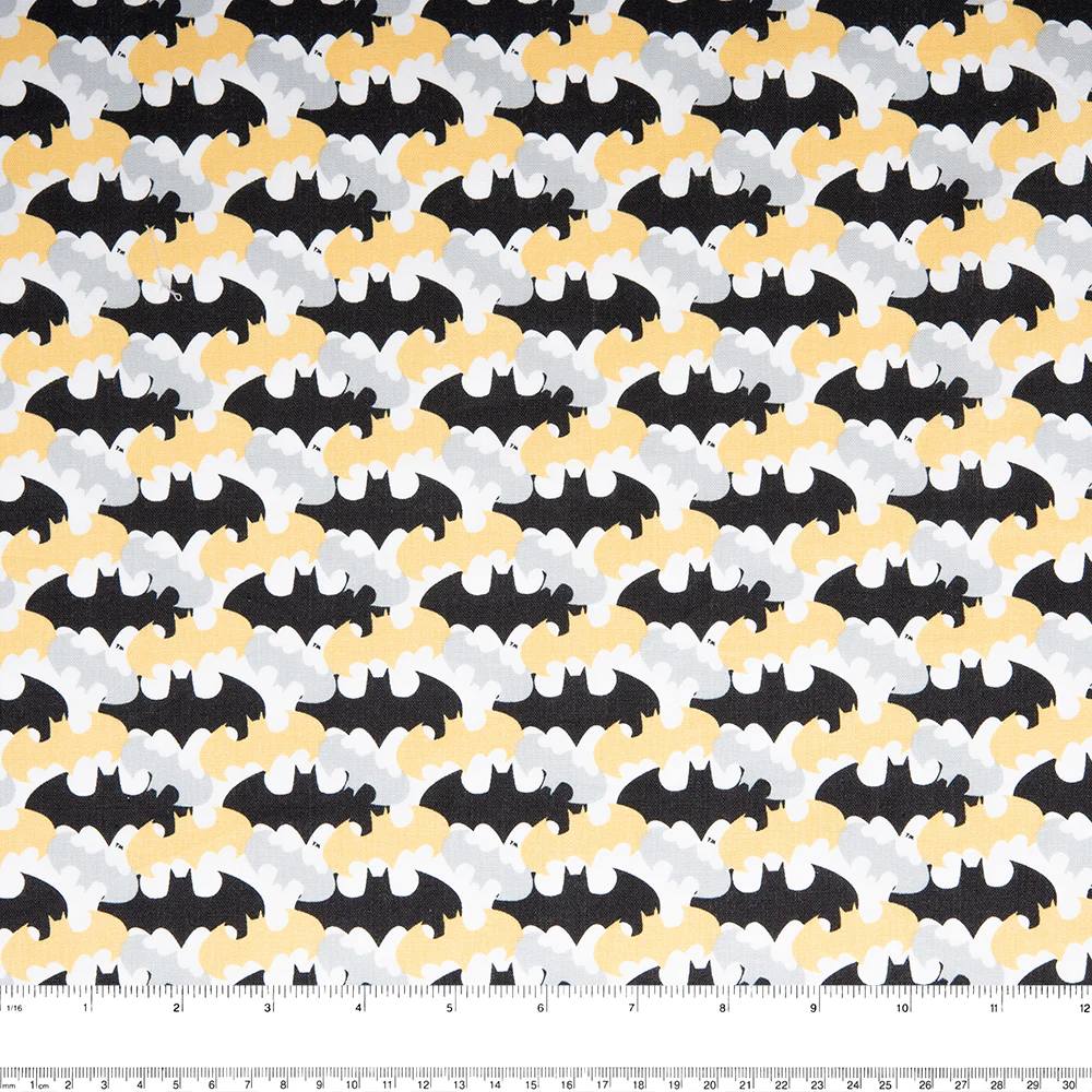 Camelot - PRIVILÈGE - Licensed Cotton Print - Batman - Logo - White - Image 2