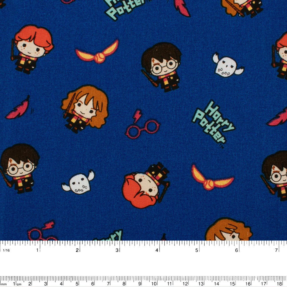Camelot - PRIVILÈGE - Licensed Cotton Print - Harry Potter Kawaii and world - blue - Image 2