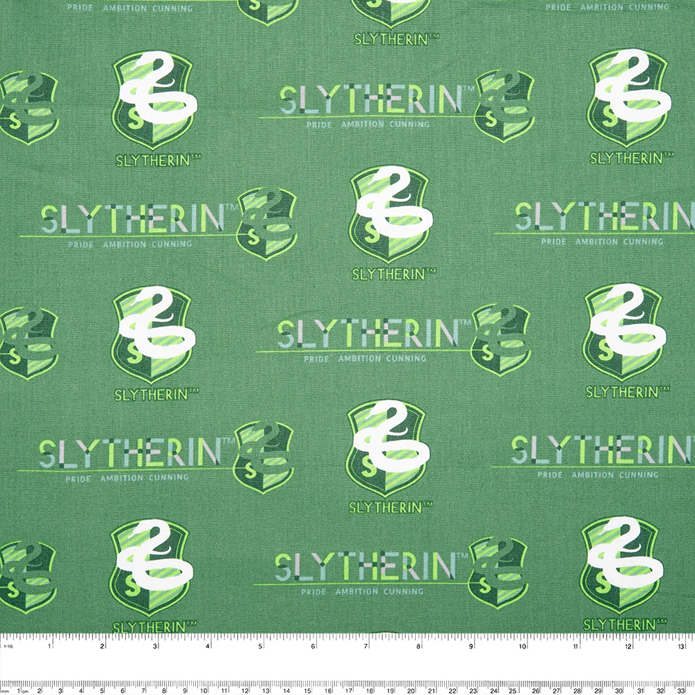 Camelot - PRIVILÈGE - Licensed Cotton Print - Harry Potter - Slytherin - Green - Image 2