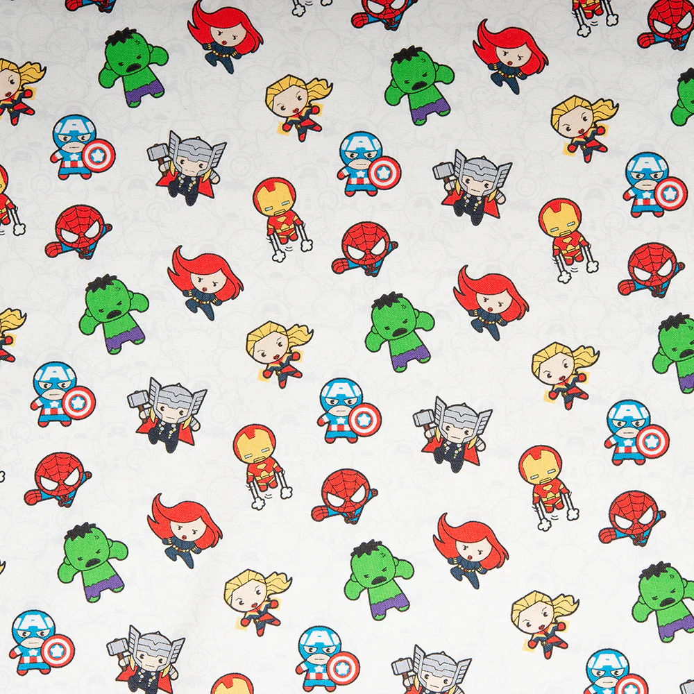 Camelot - PRIVILÈGE - Licensed Cotton Print - Kawaii Avengers - White