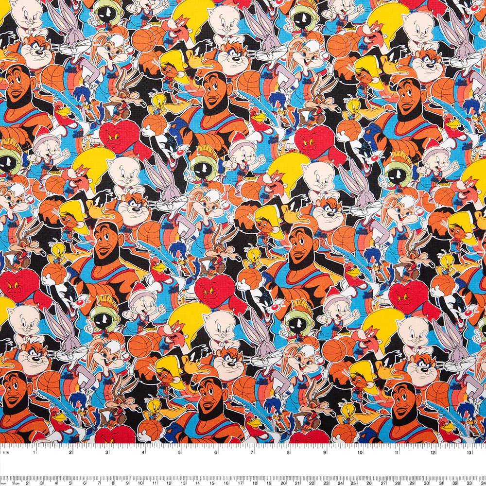 Camelot - PRIVILÈGE - Licensed Cotton Print - Looney Tunes - Space Jam - Black - Image 2