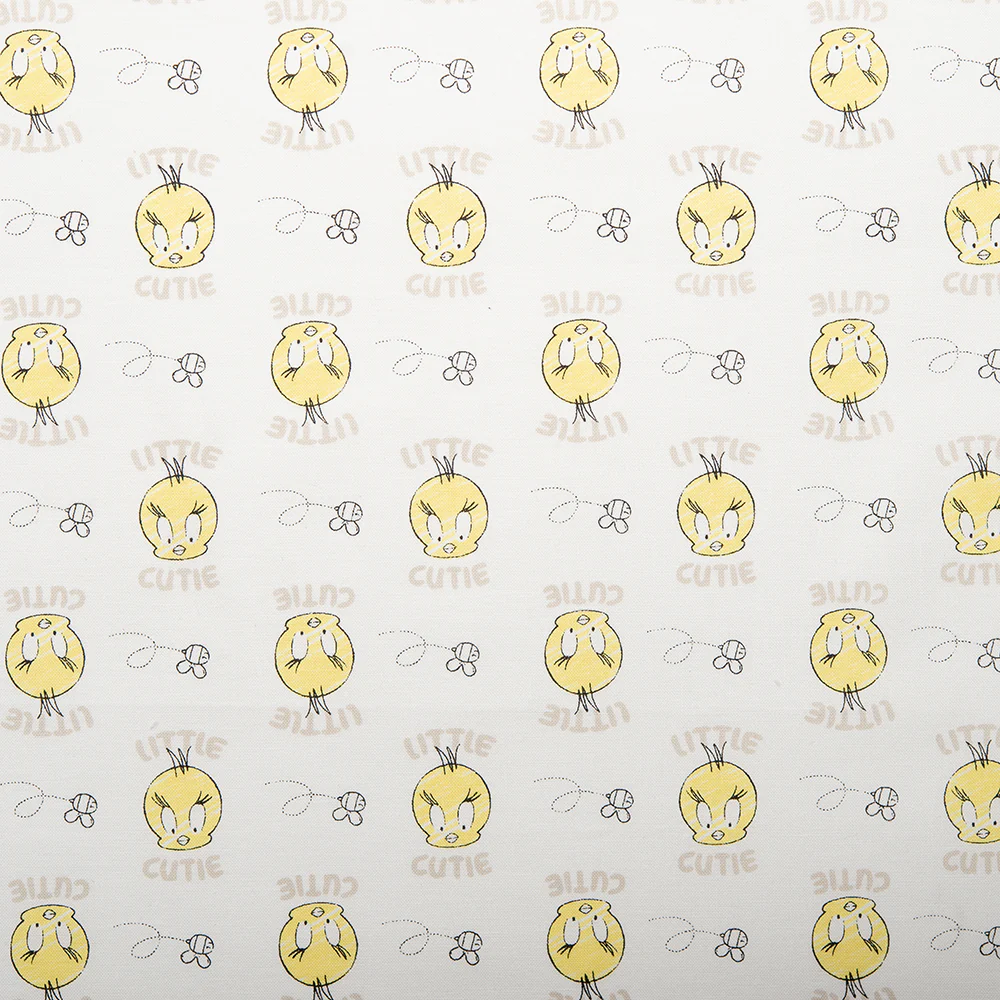 Camelot - PRIVILÈGE - Licensed Cotton Print - Looney Tunes - Tweety Bird - White