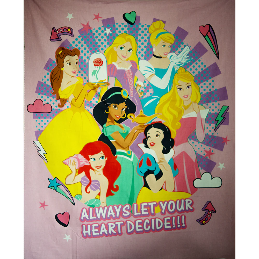 Camelot - PRIVILÈGE - Licensed Cotton Print - Princess - 5 princess - Pink