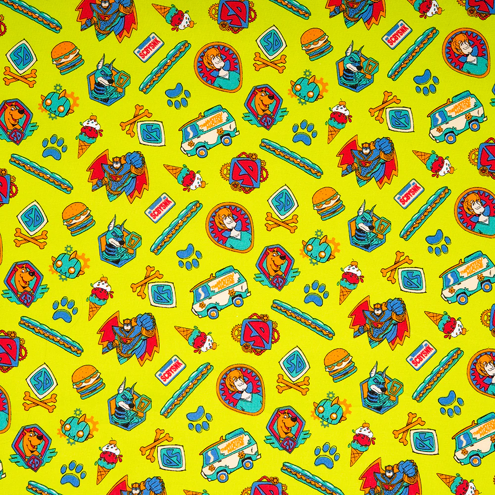 Camelot - PRIVILÈGE - Licensed Cotton Print - Scooby-Doo - super heros - Yellow