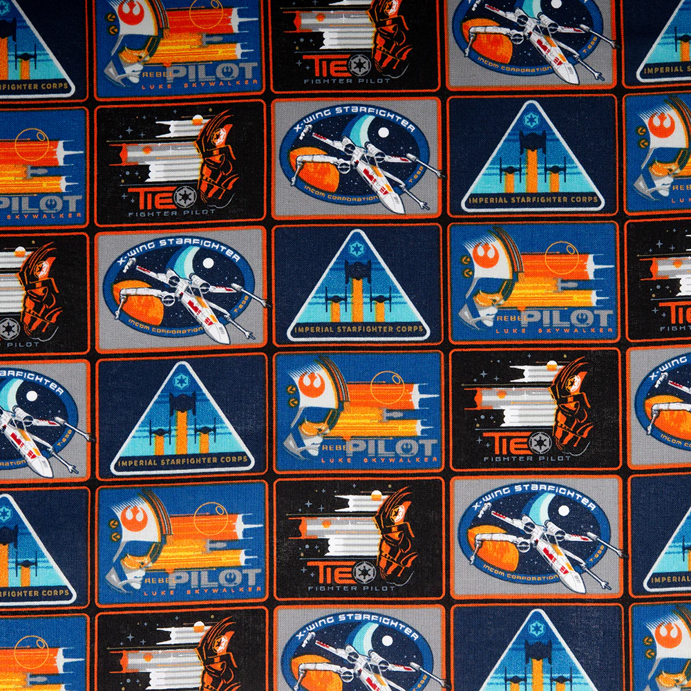 Camelot - PRIVILÈGE - Licensed Cotton Print - Star Wars - Square - Navy