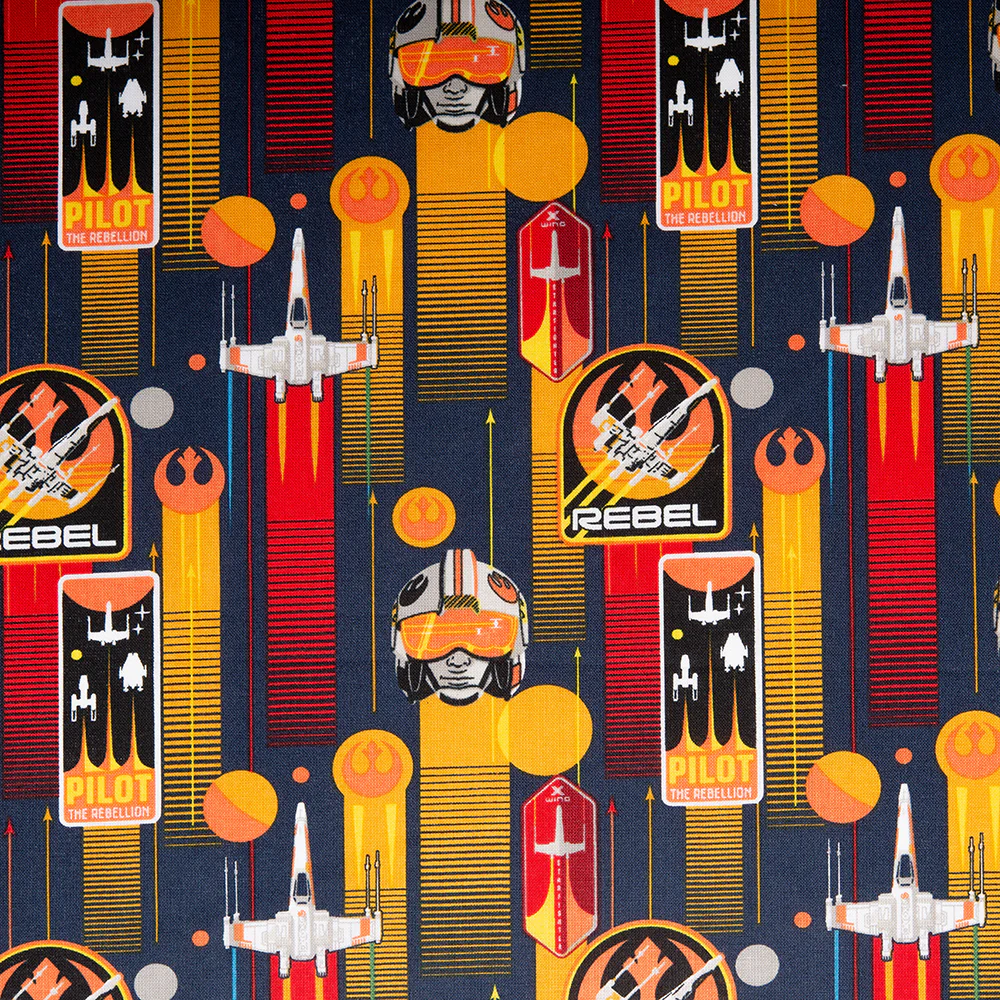 Camelot - PRIVILÈGE - Licensed Cotton Print - Star Wars - X-Wing - Navy