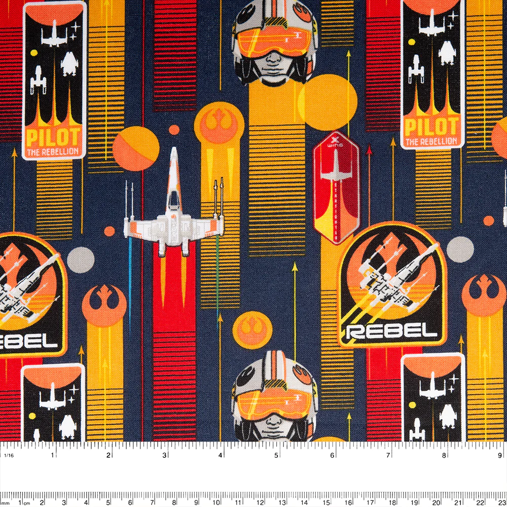 Camelot - PRIVILÈGE - Licensed Cotton Print - Star Wars - X-Wing - Navy - Image 2