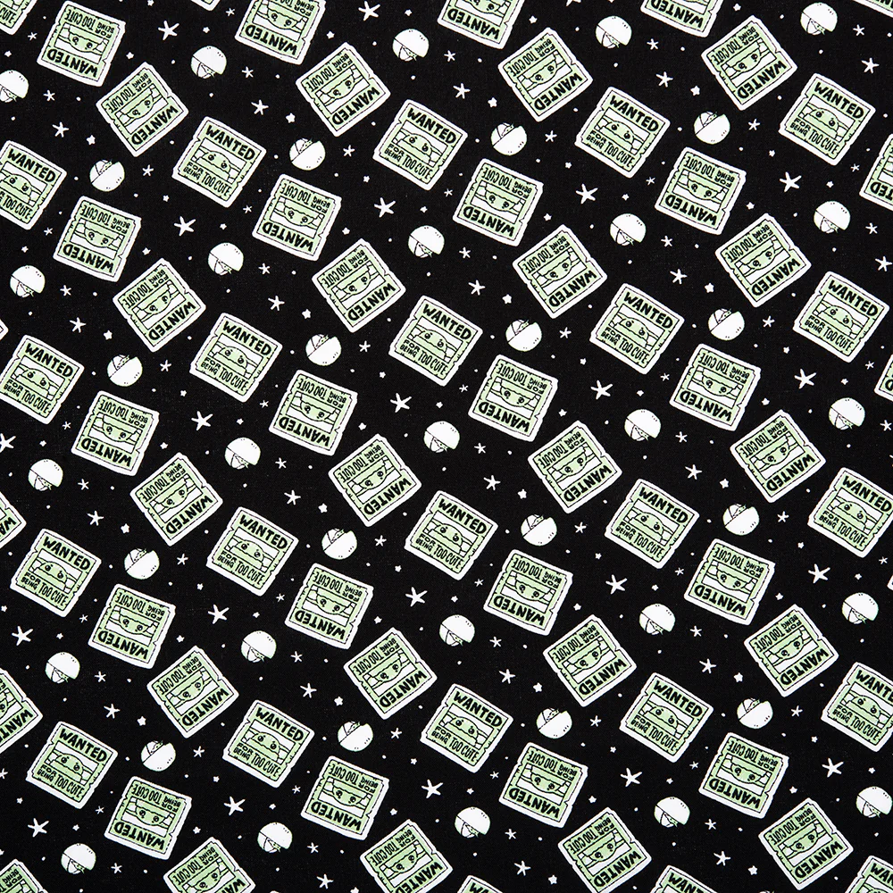 Camelot - PRIVILÈGE - Licensed Cotton Print - Star Wars - Yoda wnated - Black