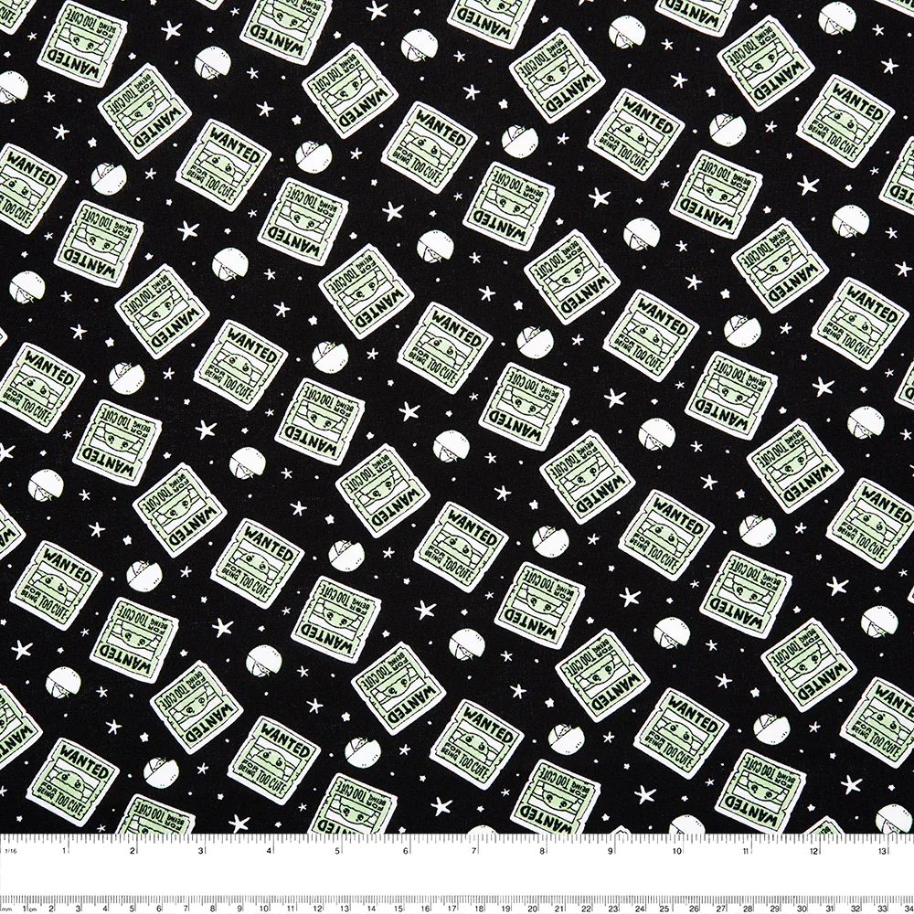 Camelot - PRIVILÈGE - Licensed Cotton Print - Star Wars - Yoda wnated - Black - Image 2