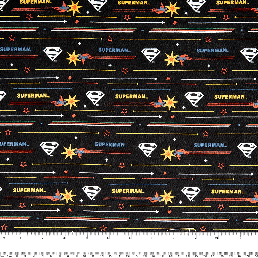 Camelot - PRIVILÈGE - Licensed Cotton Print - Superman - Stars - Black - Image 2