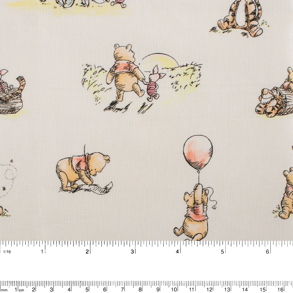 Camelot - PRIVILÈGE - Licensed Cotton Print - Winnie the Pooh and friends - white - Image 2