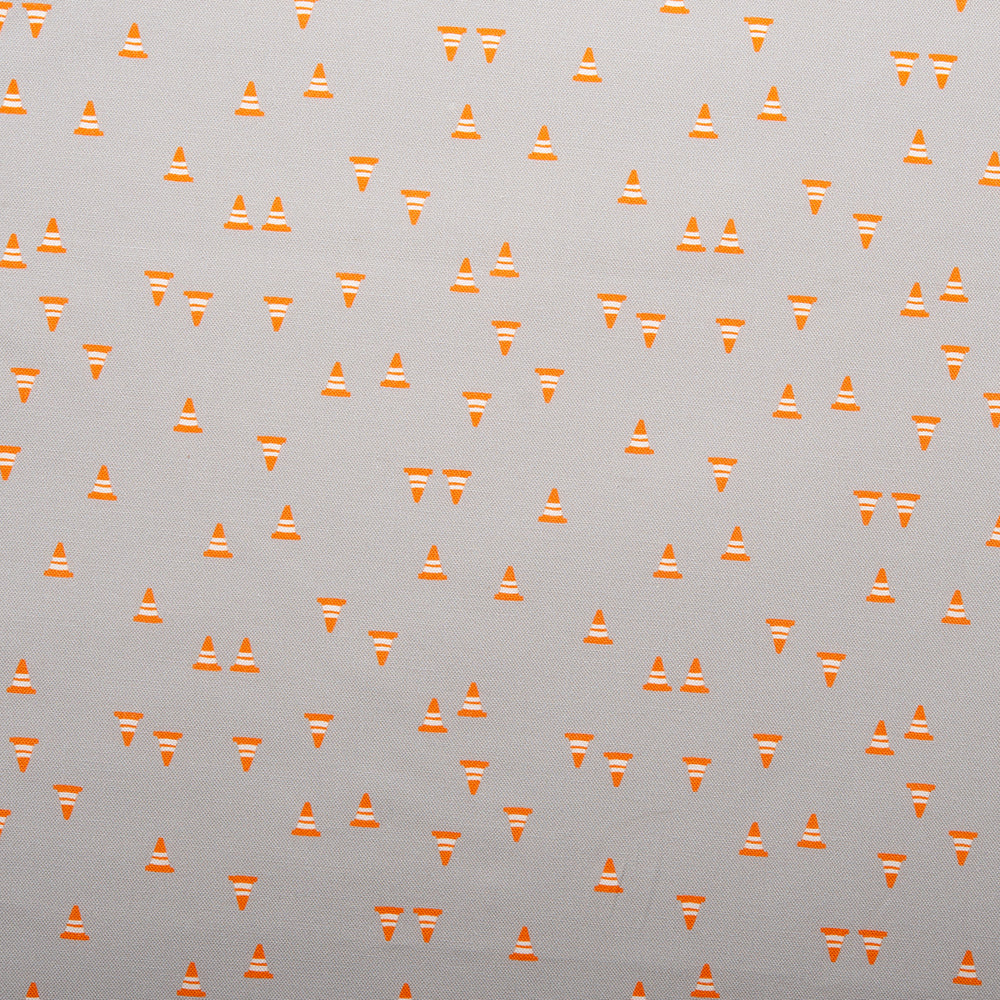 CAMELOT Quilting cotton - On the move collection - Construction cones - Grey