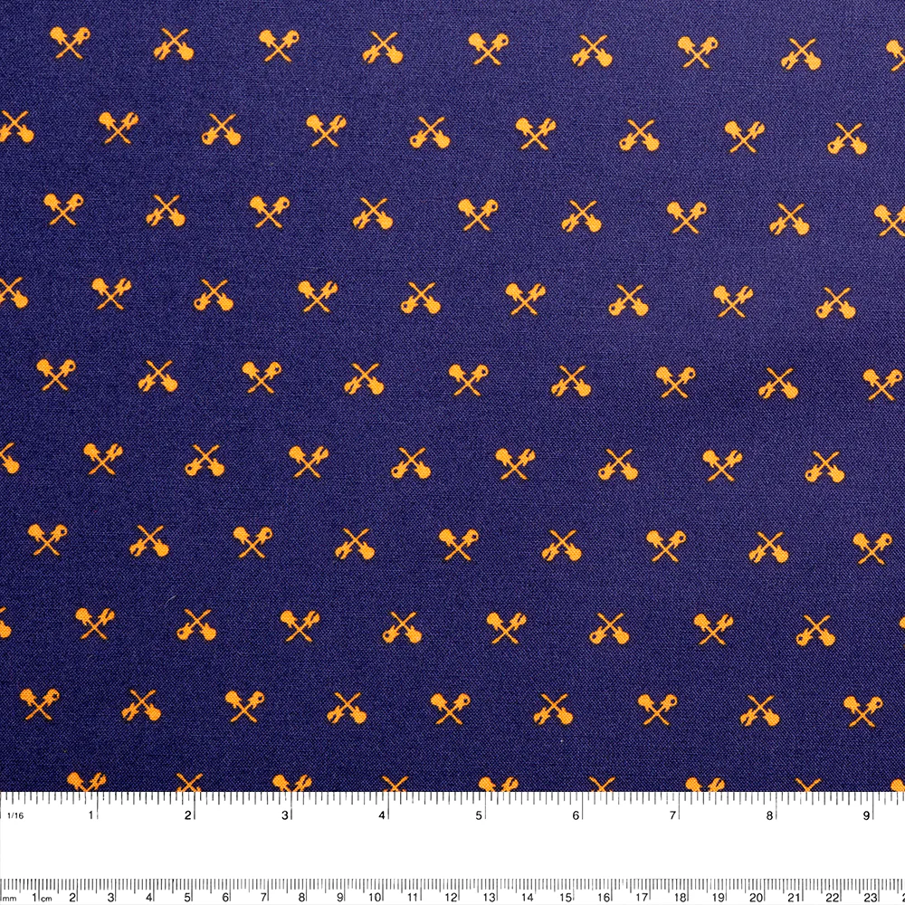 CAMELOT Quilting cotton - Rock on collection - Guitars - Blue - Image 2