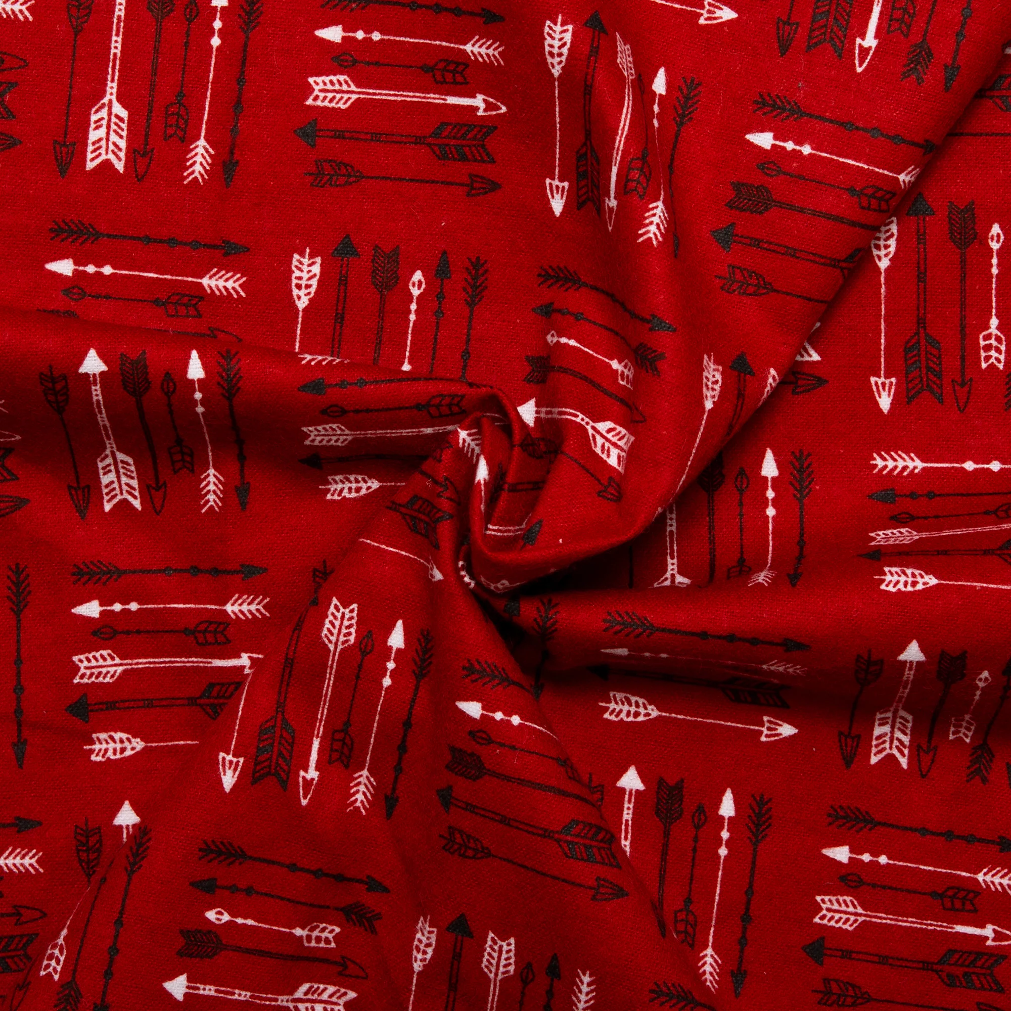 CHARLIE Printed Flannelette - Arrow patch - Red - Image 2