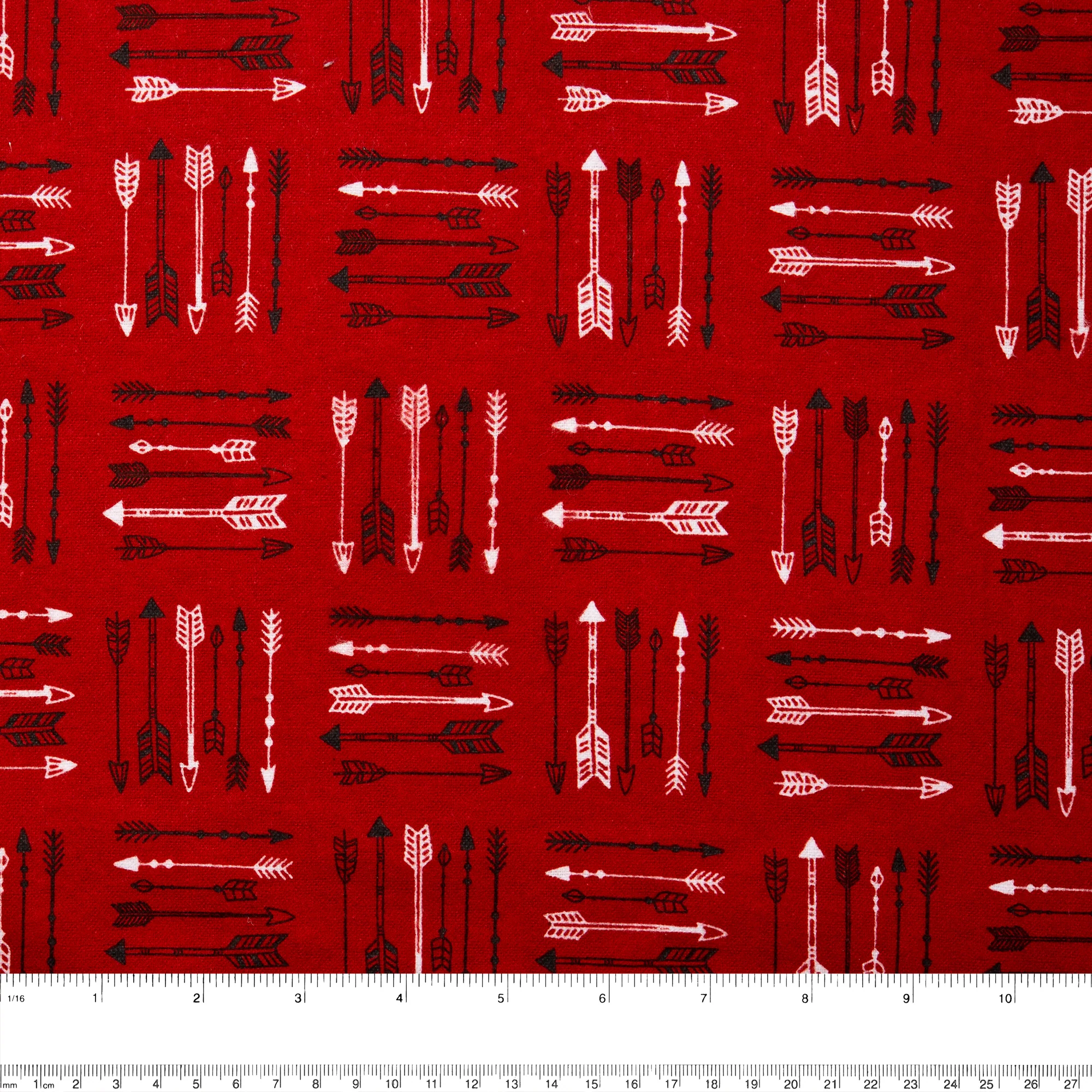 CHARLIE Printed Flannelette - Arrow patch - Red - Image 4