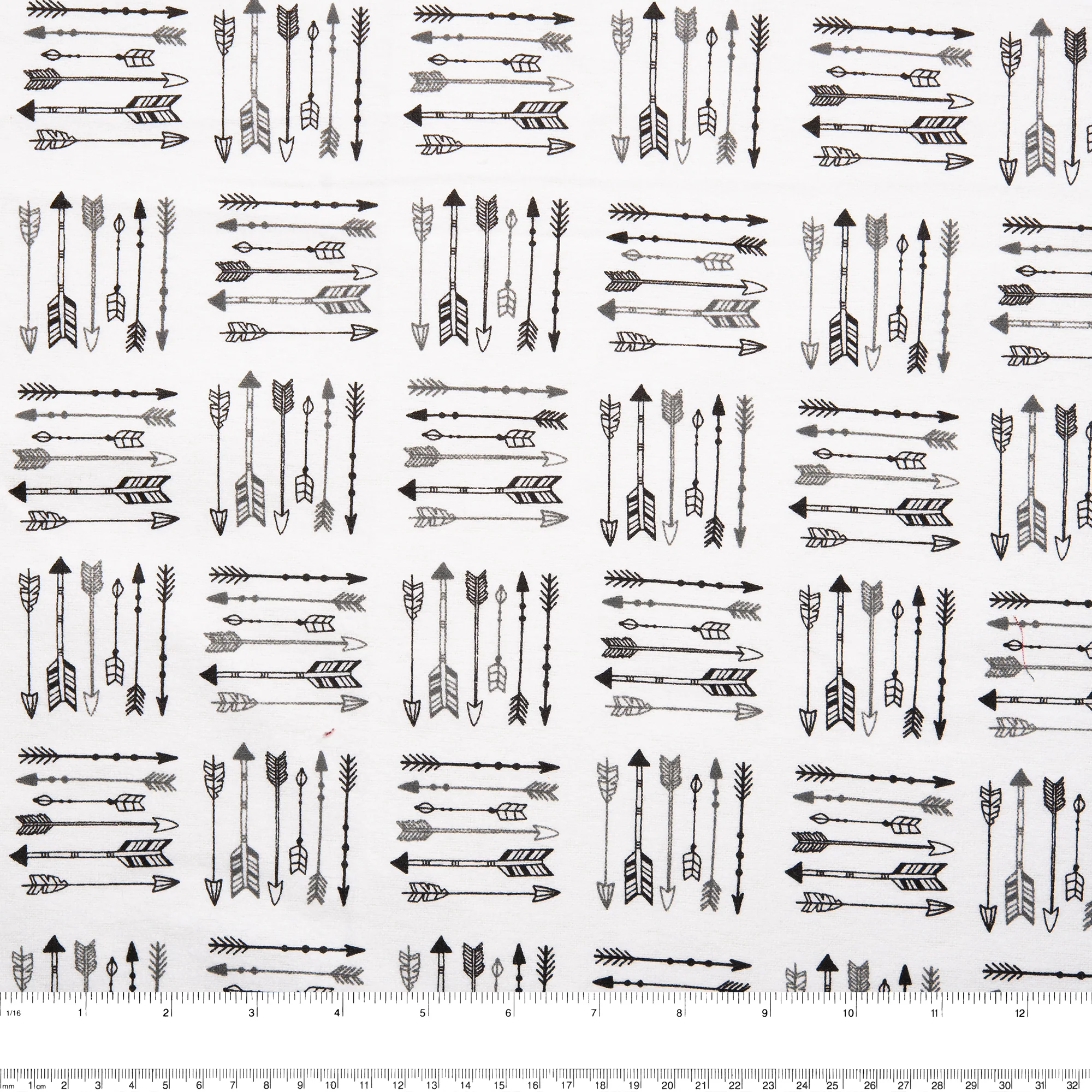CHARLIE Printed Flannelette - Arrow patch - White - Image 4