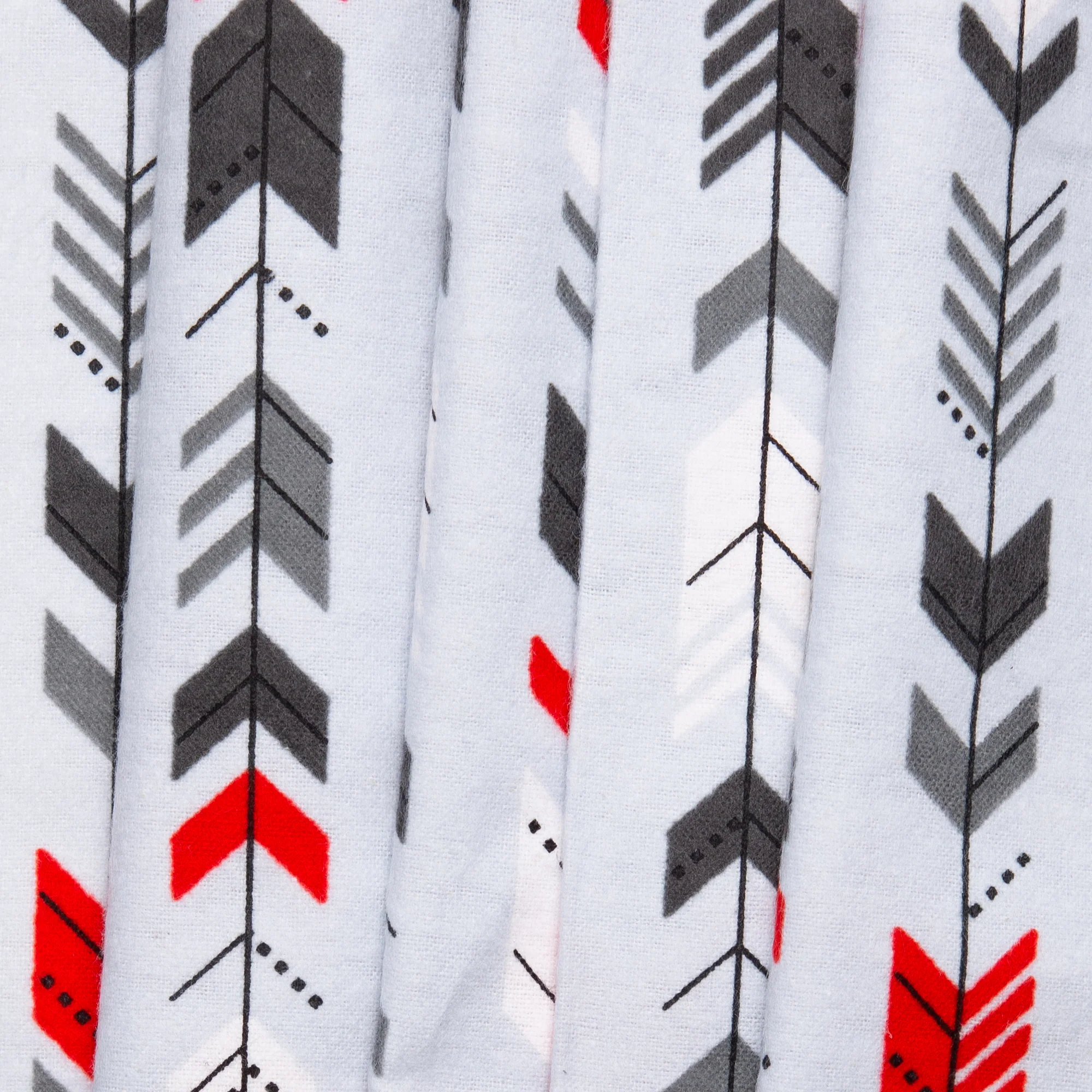 CHARLIE Printed Flannelette - Arrow stripes - Light grey - Image 3
