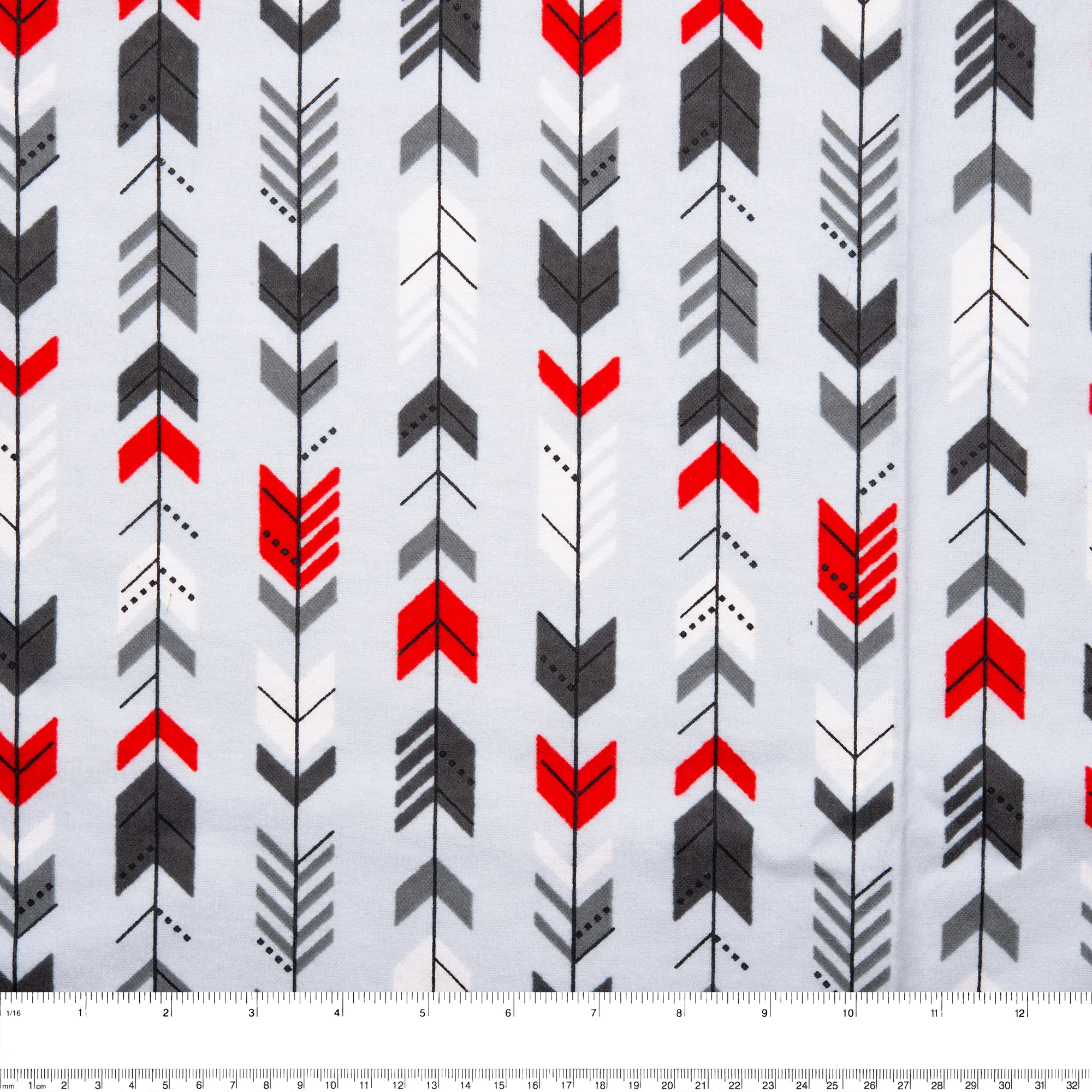 CHARLIE Printed Flannelette - Arrow stripes - Light grey - Image 4