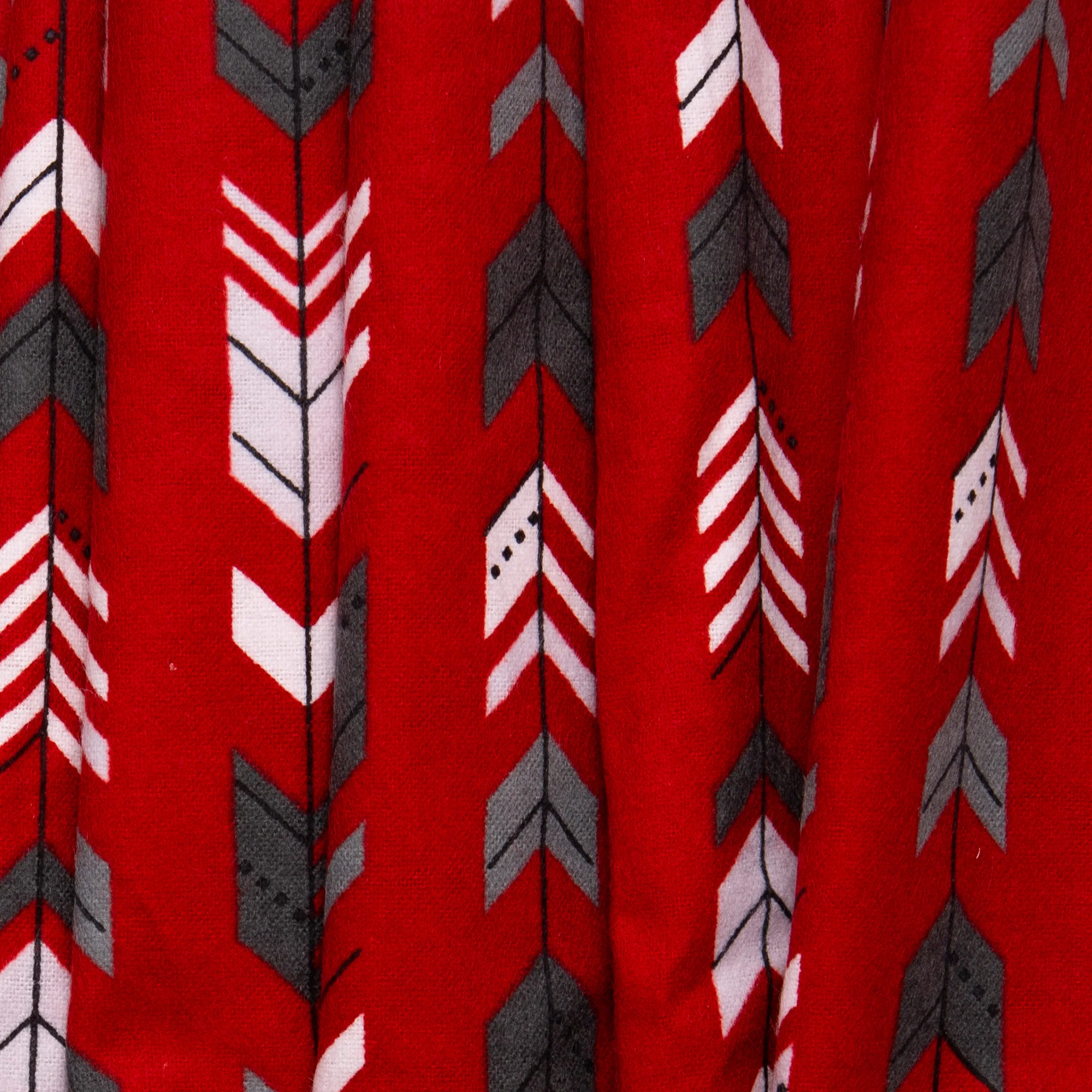 CHARLIE Printed Flannelette - Arrow stripes - Red - Image 3