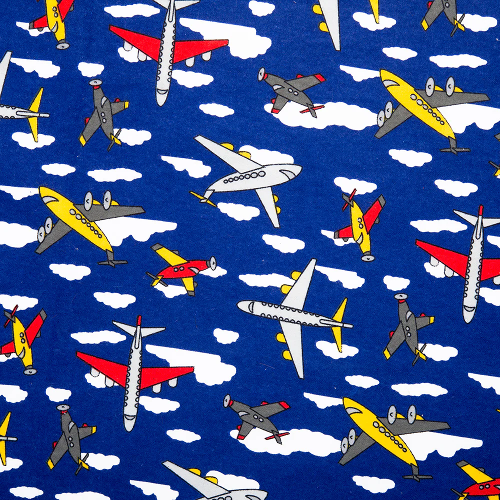 CHARLIE Printed Flannelette - Fly by - Navy