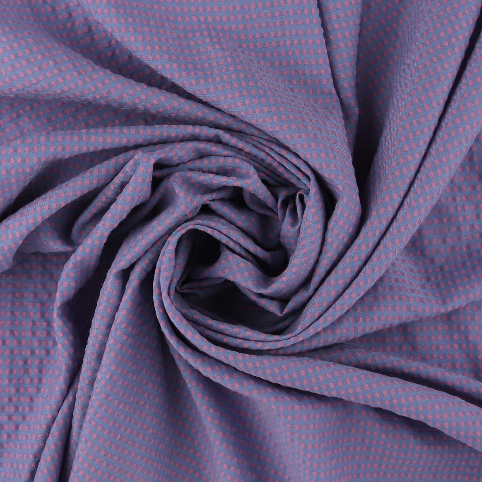 Checkered Seersucker - AVERY - 001 - Pink & Blue - Image 2