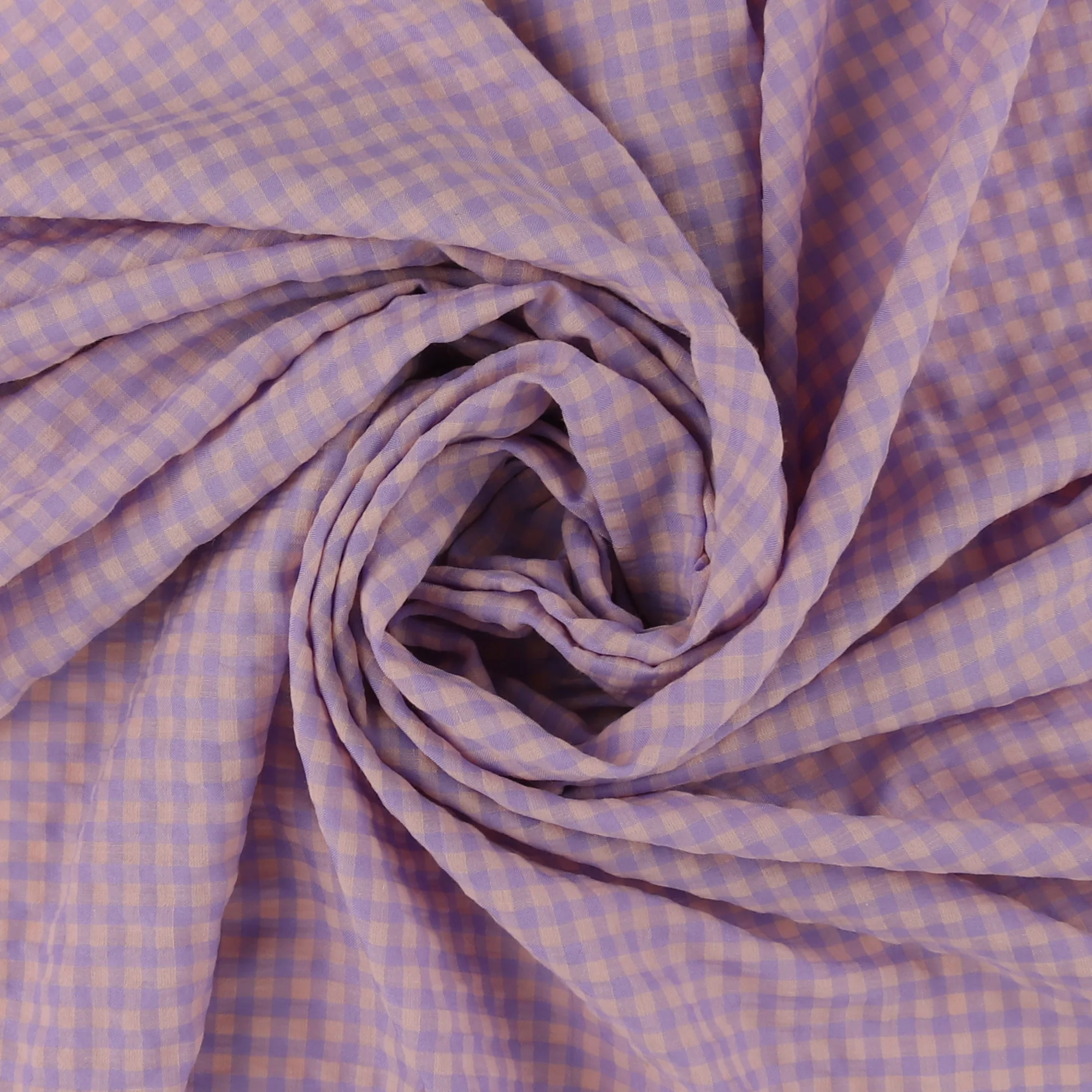 Checkered Seersucker - AVERY - 003 - Pink & Lilac - Image 2