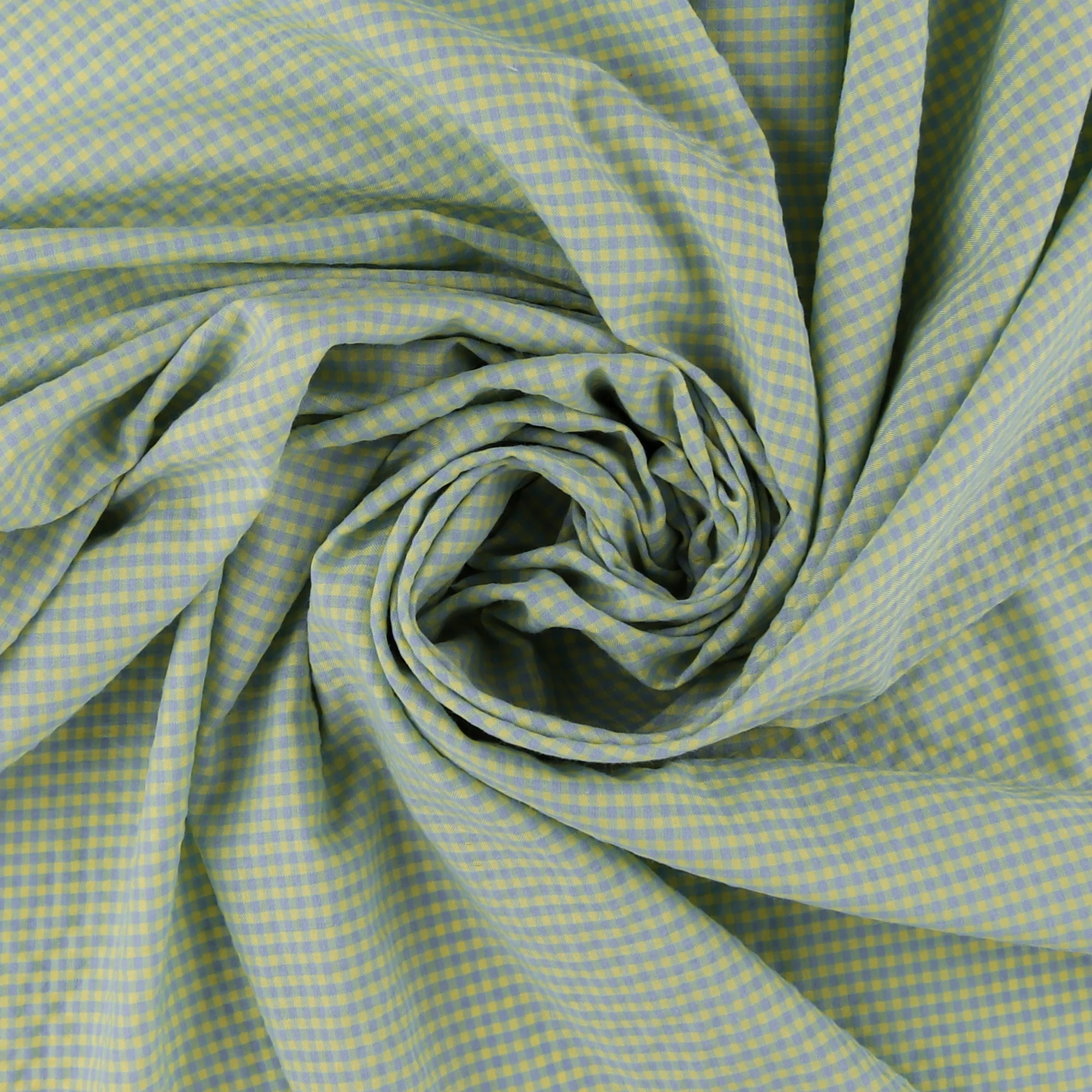 Checkered Seersucker - AVERY - 004 - Lime & Blue - Image 2