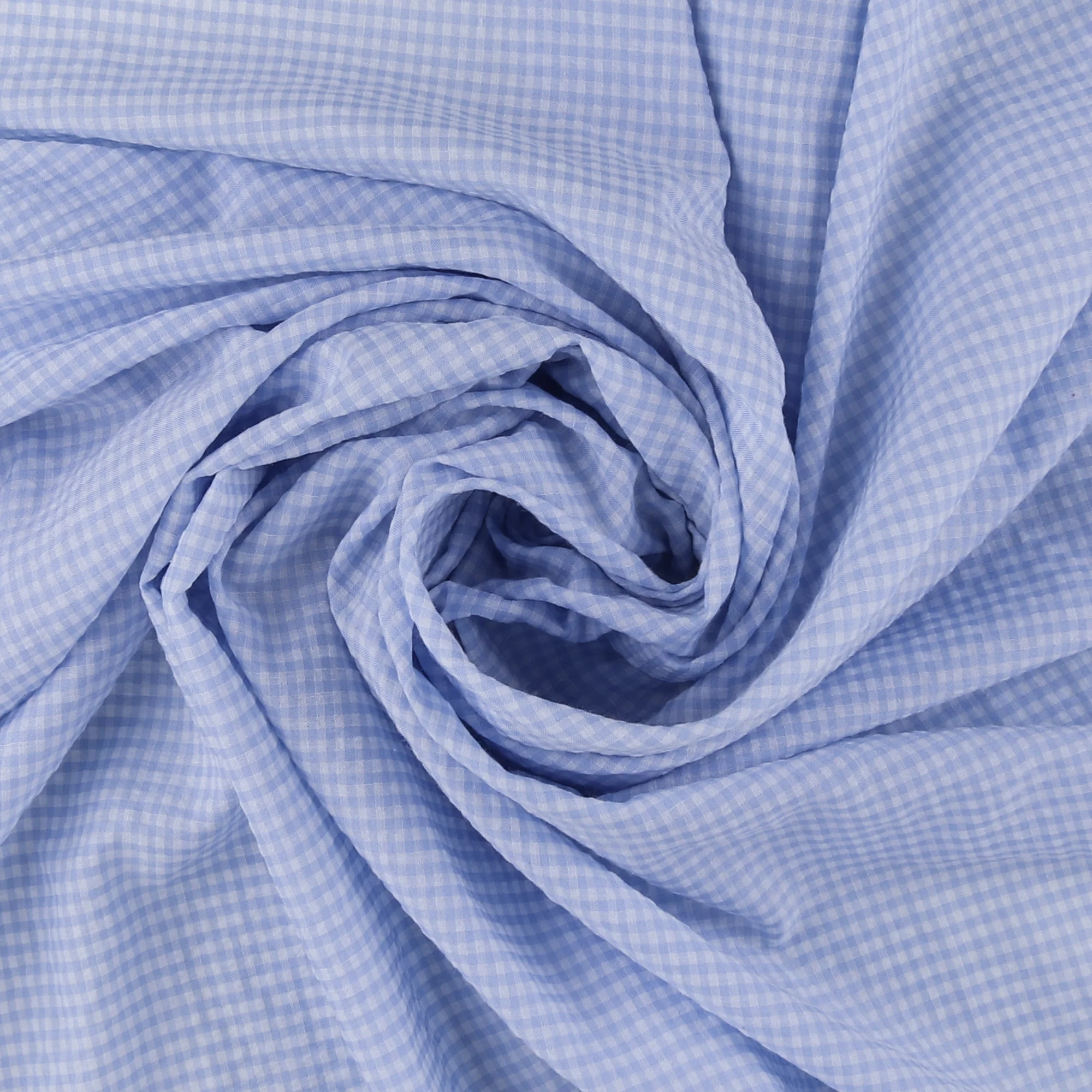 Checkered Seersucker - AVERY - 005 - Blue - Image 2