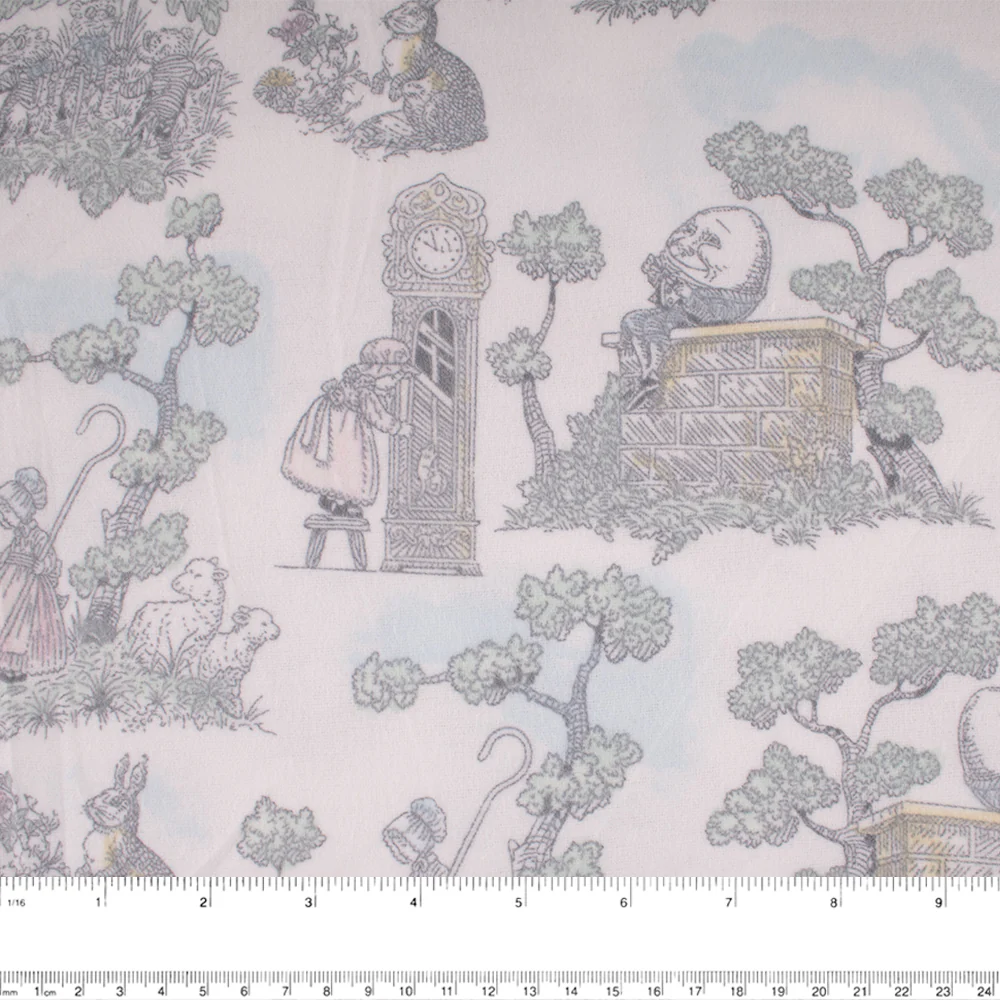 CHELSEA Flannelette Print - Alice - White - Image 2