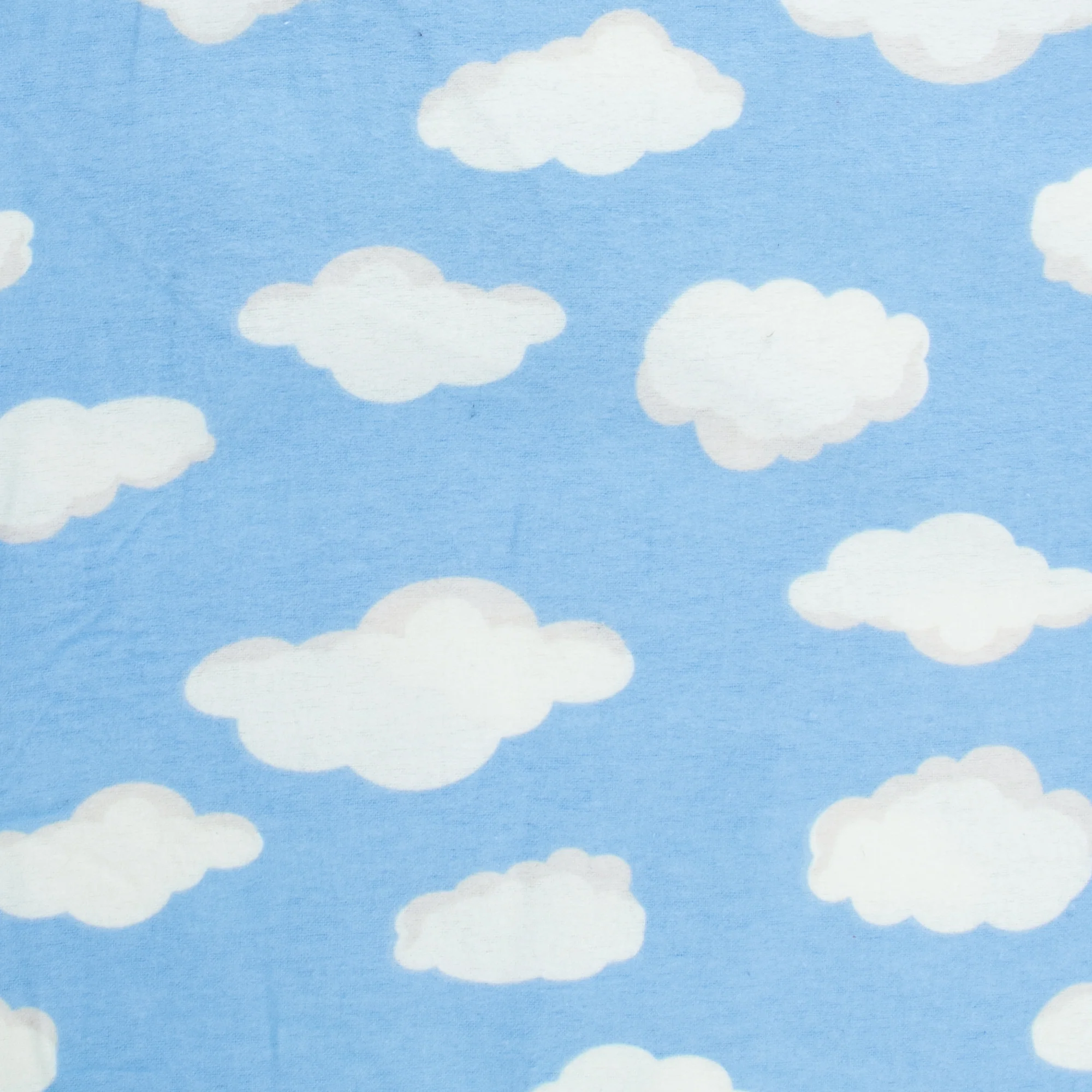 CHELSEA Flannelette Print - Clouds - Blue / Beige