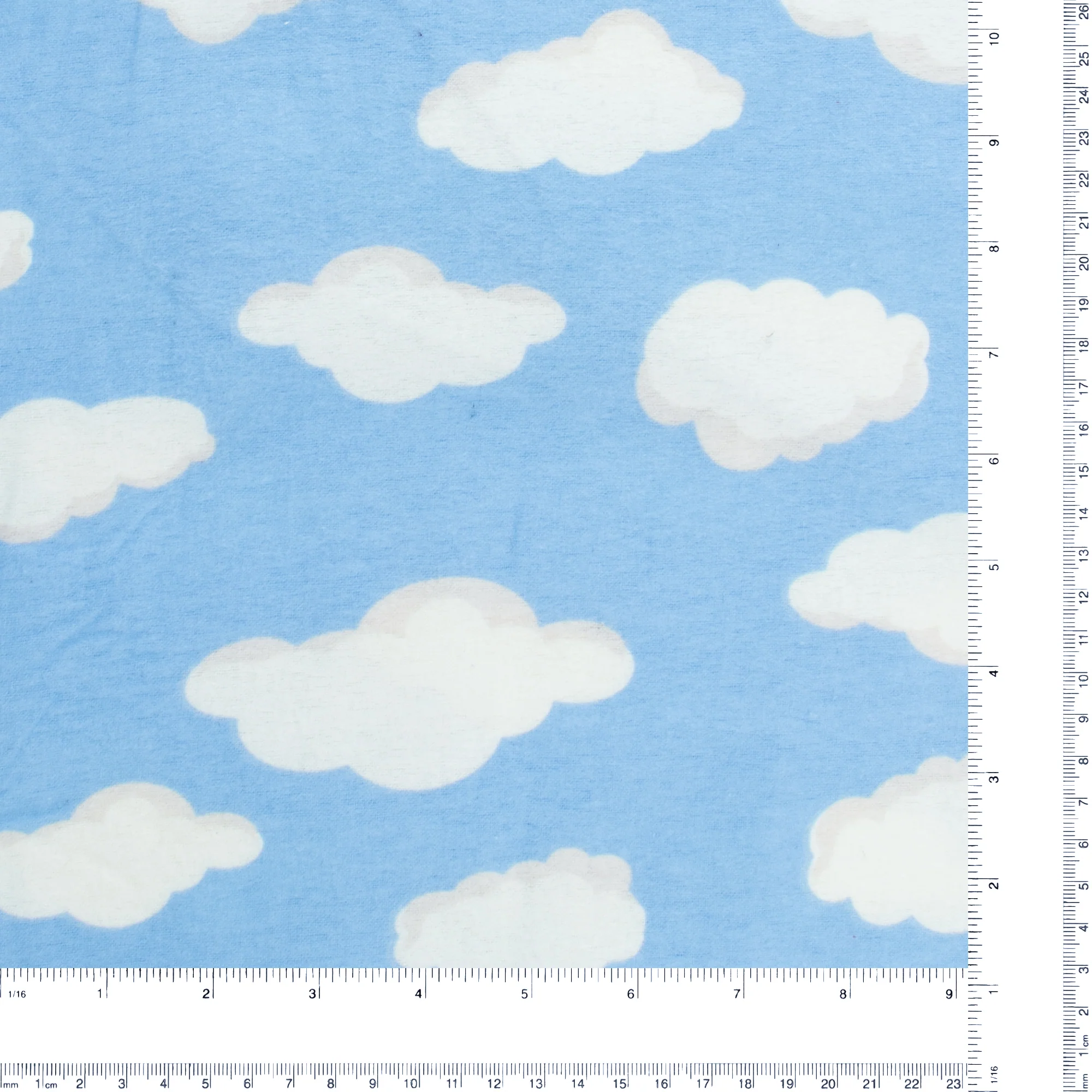 CHELSEA Flannelette Print - Clouds - Blue / Beige - Image 3