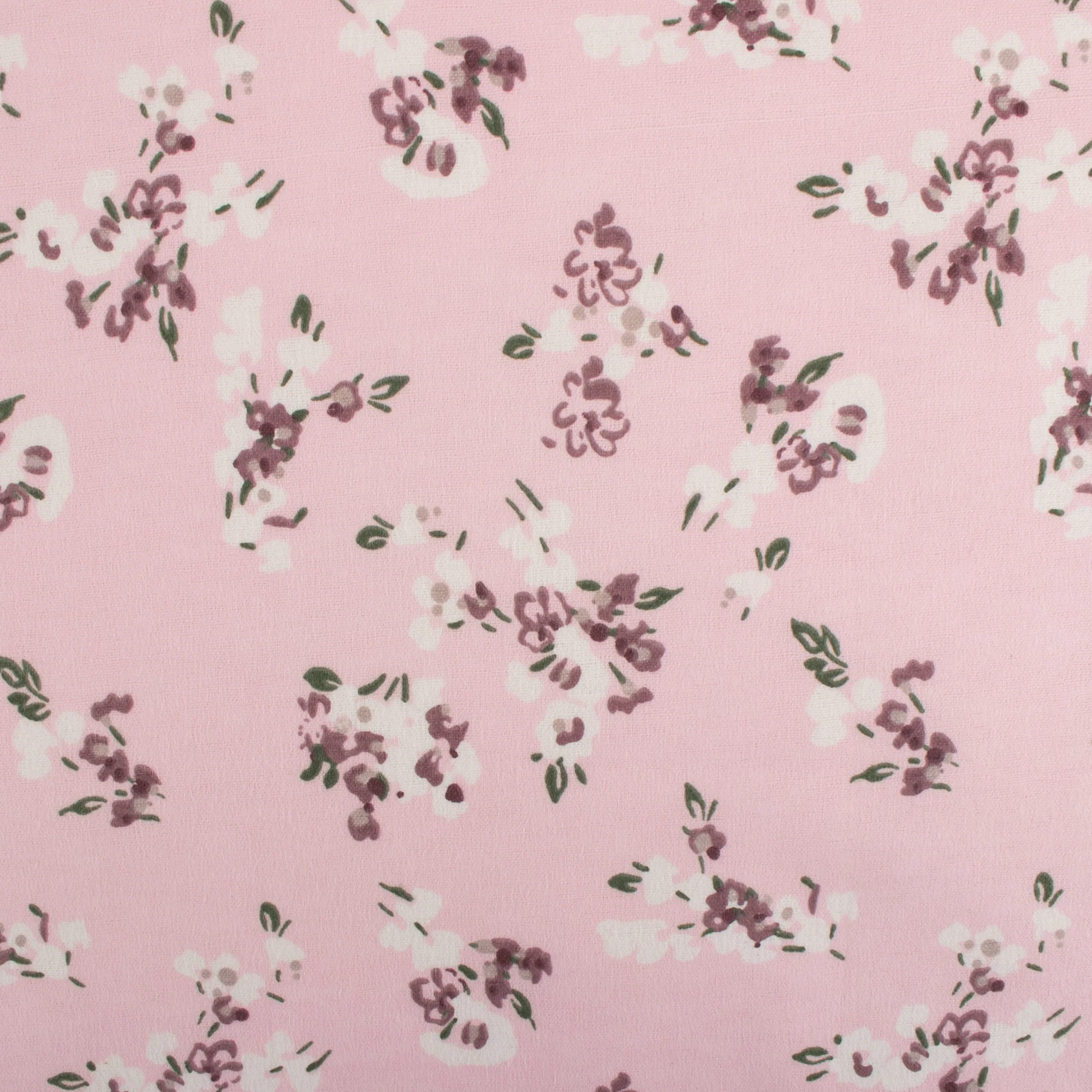 CHELSEA Flannelette Print - Florals - Pink / Plum