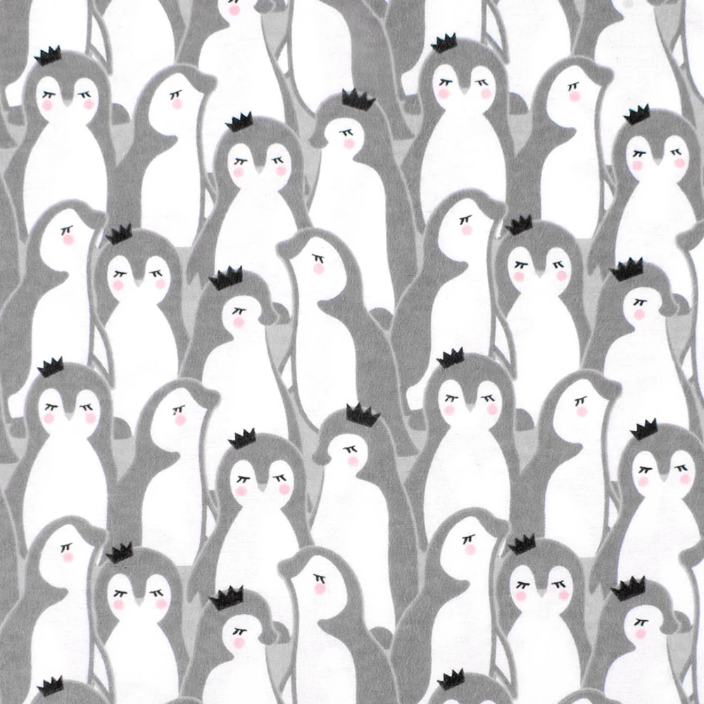 Chelsea Flannelette Print - Pinguin - Grey