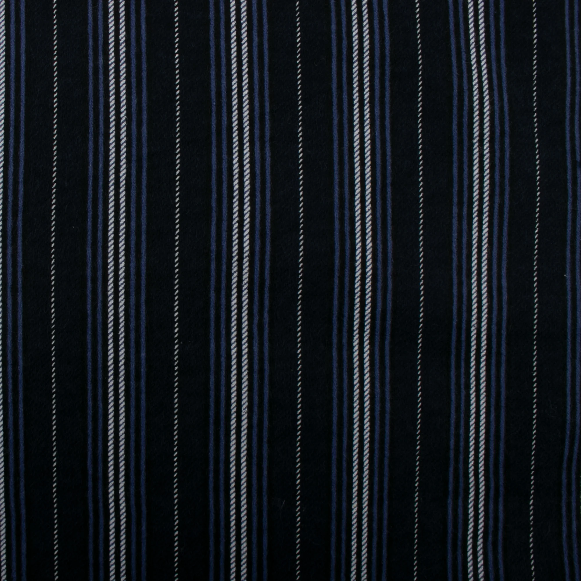 CHELSEA Flannelette Print - Stripes cords - Black