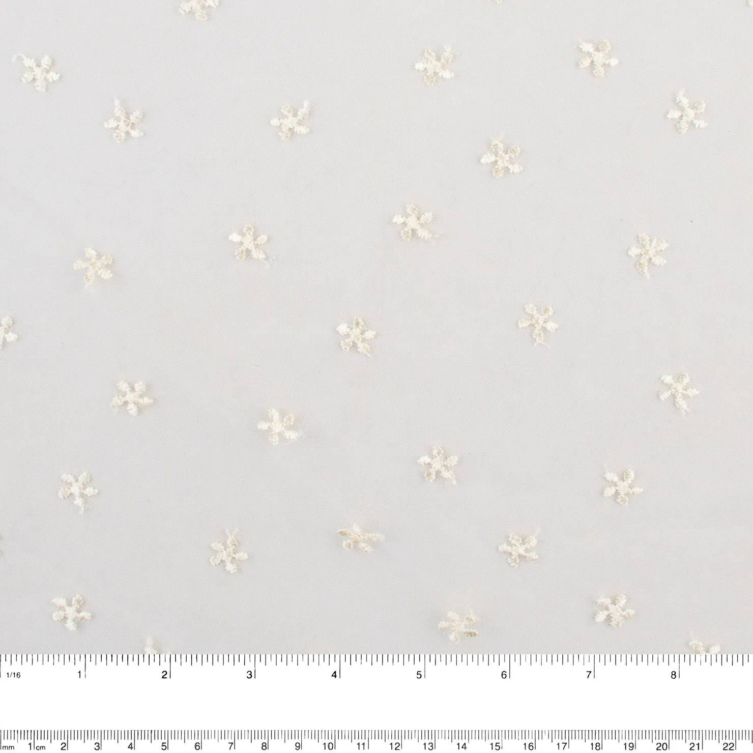 CHERIE Embroidered Mesh - Daisy - Ivory - Image 3