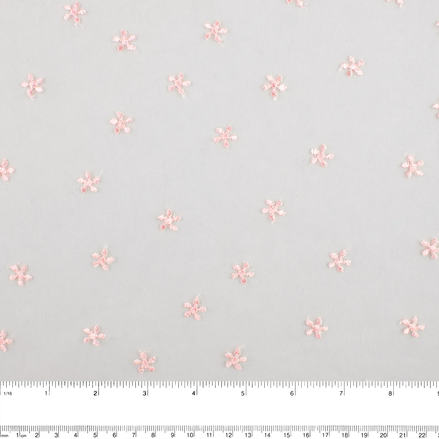CHERIE Embroidered Mesh - Daisy - Pink - Image 3