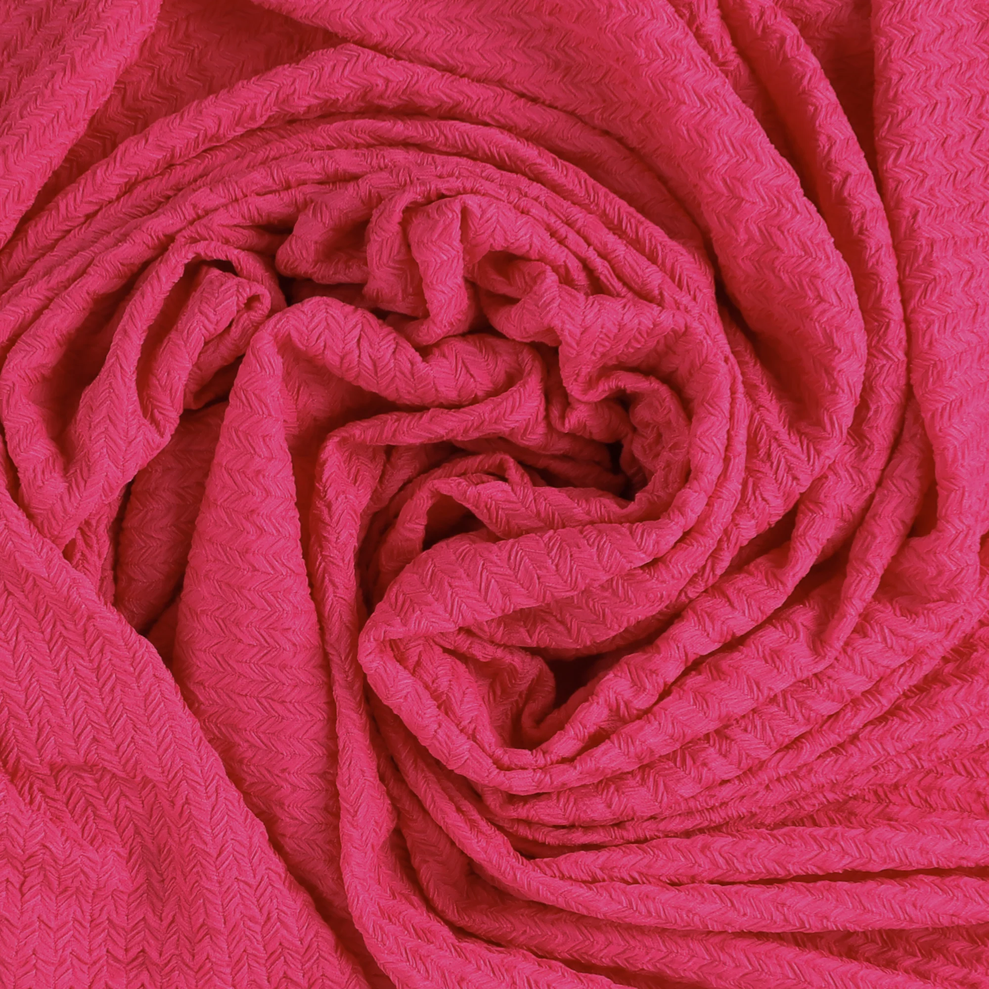 Chevron Knit Solid - IBIZA - 001 - Hot Pink - Image 2