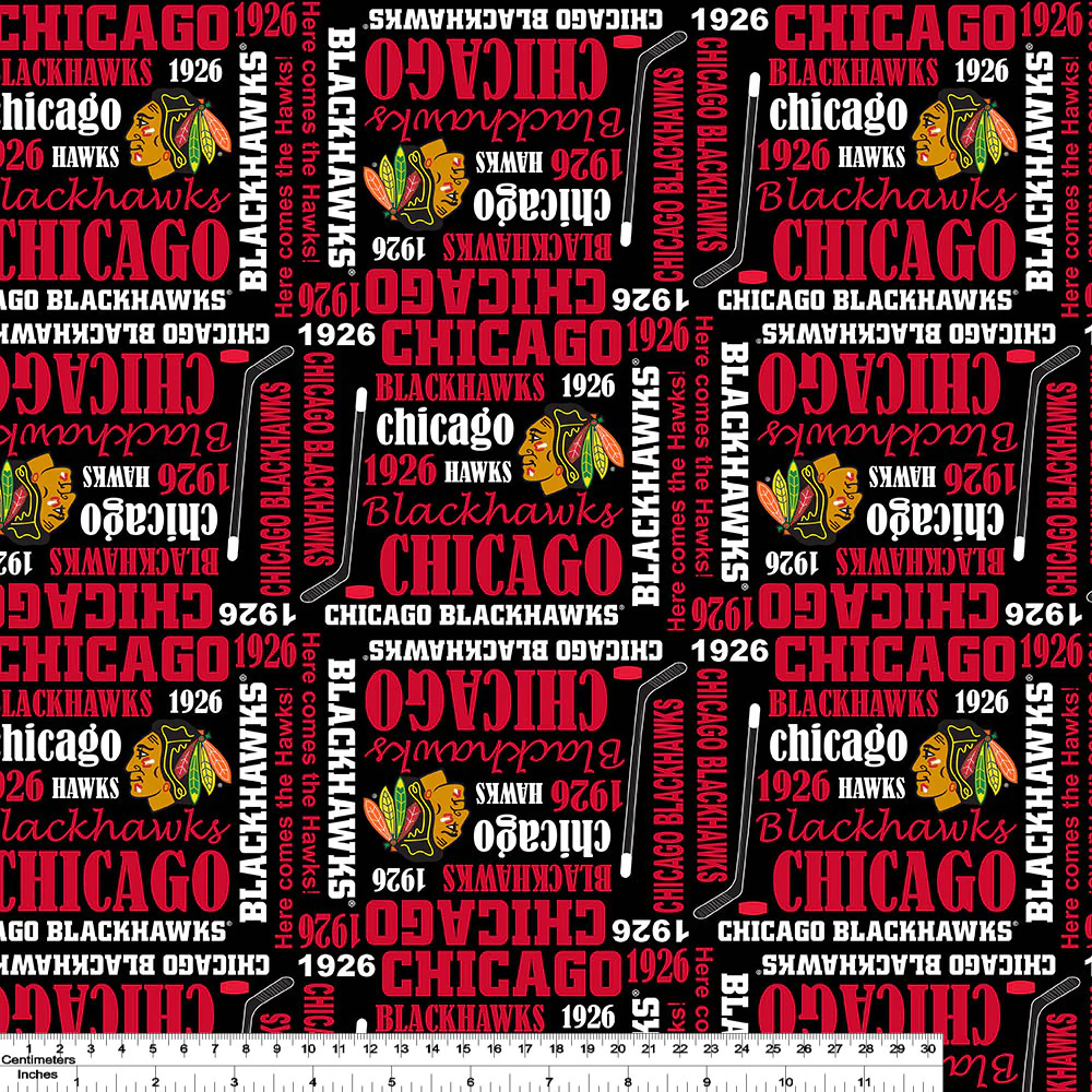 Chicago Blackhawks - NHL Cotton Print - 1926 - Image 2