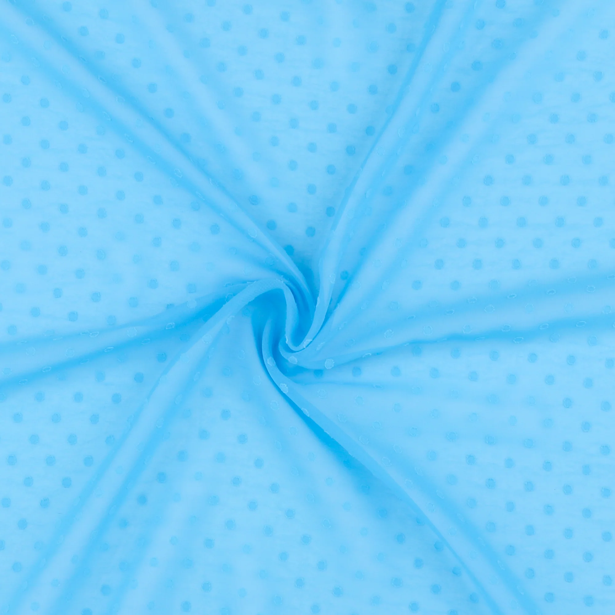 Chiffon with Dot - ROSY - Aqua - Image 2