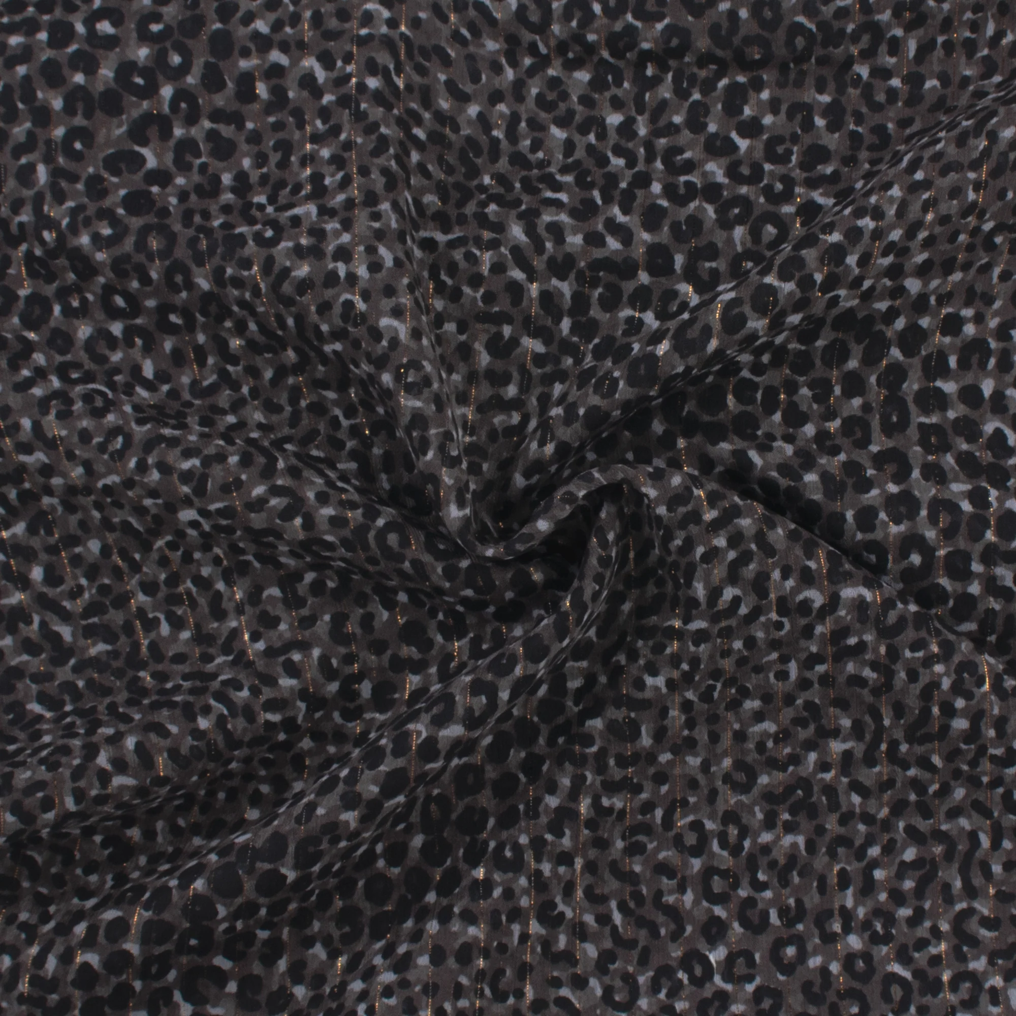 Chiffon with Metallic Print - CANNES - 007 - Skin - Greystone - Image 2