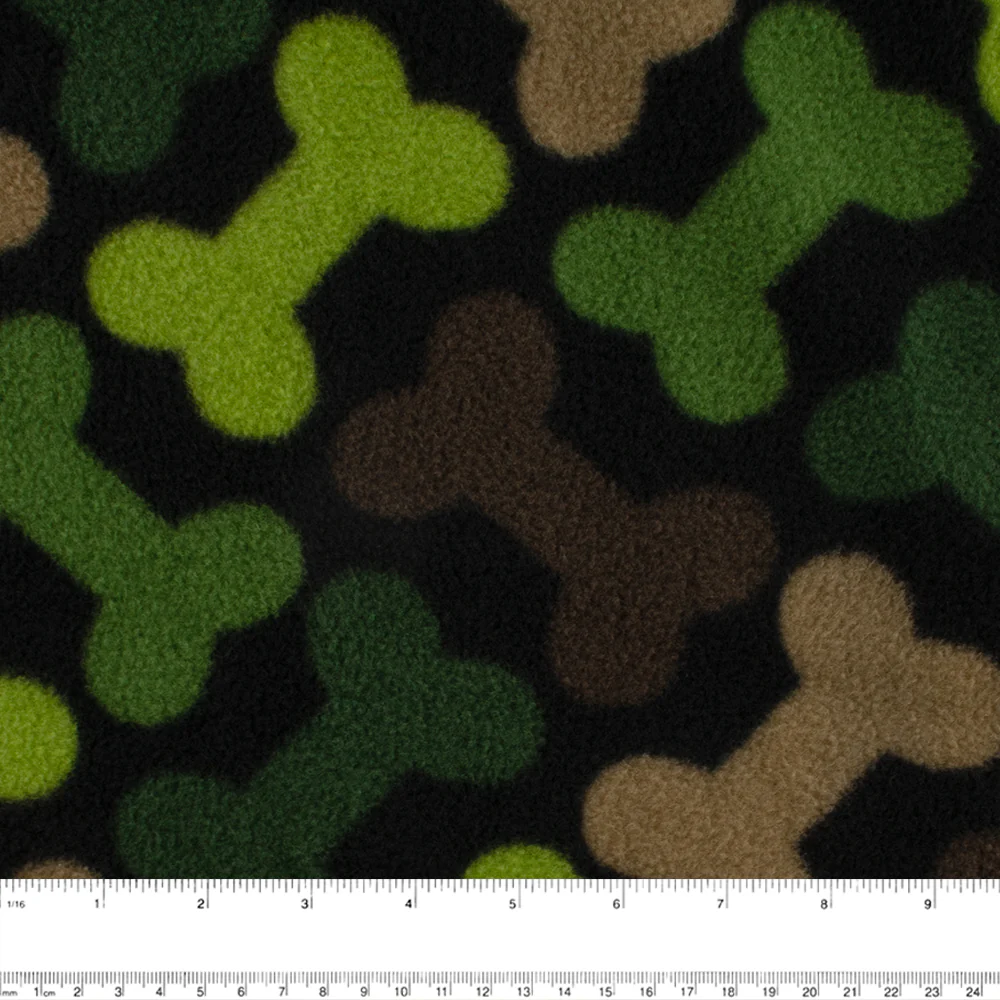 CHILLY Anti Pill Fleece Print - Bones - Green - Image 2