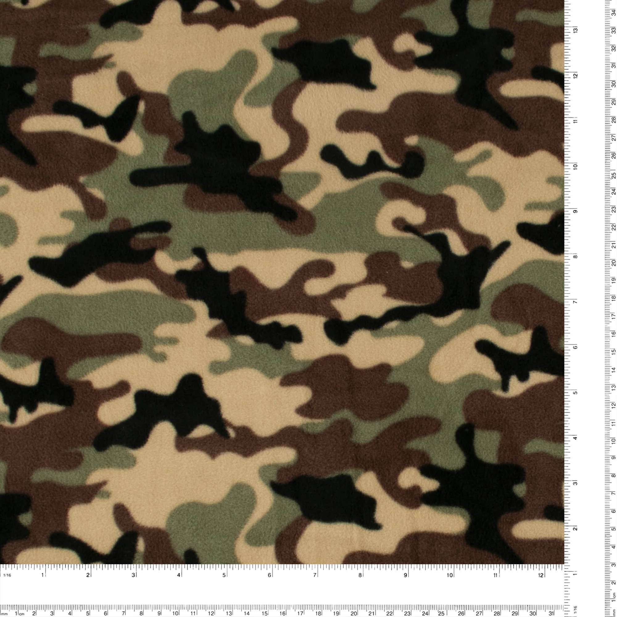 CHILLY - Anti Pill Fleece Print - Camouflage - Brown - Image 3