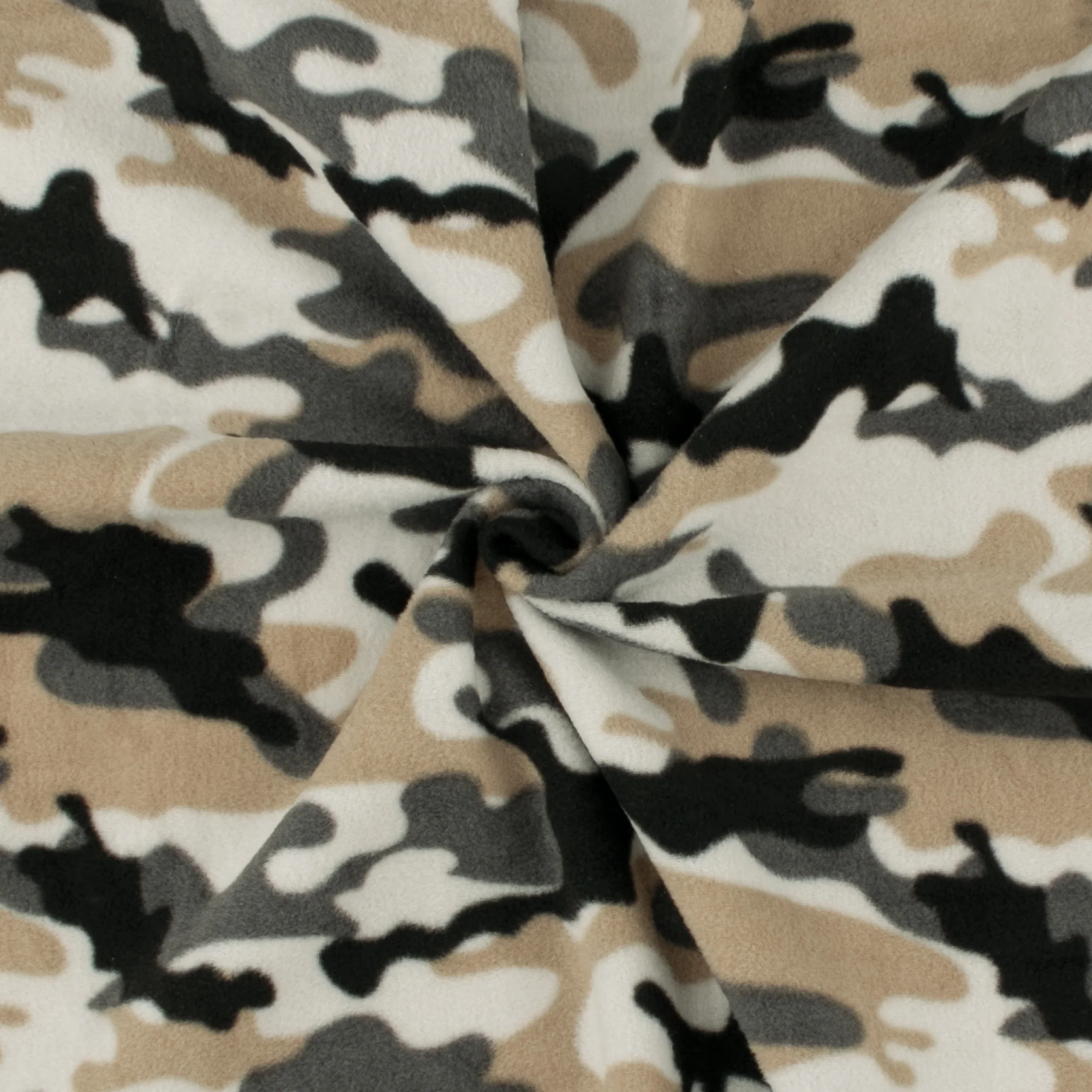 CHILLY - Anti Pill Fleece Print - Camouflage - Grey - Image 2
