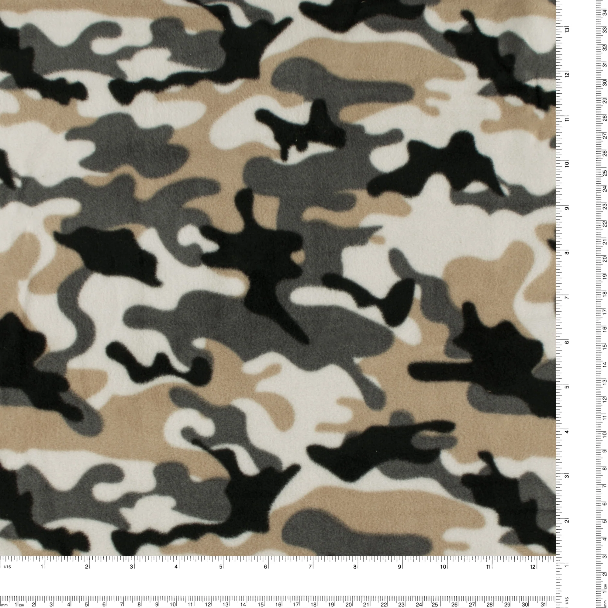 CHILLY - Anti Pill Fleece Print - Camouflage - Grey - Image 3