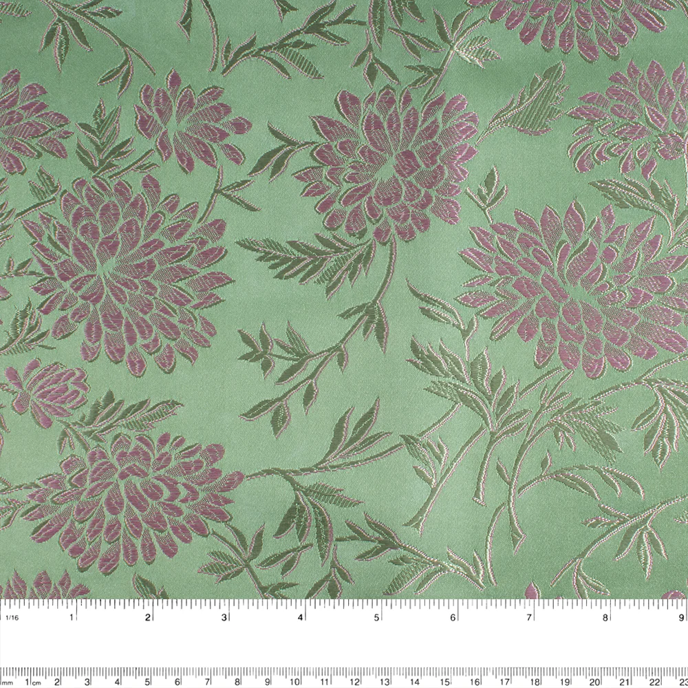 Chinese Brocade - Chrysanthemum - Mint - Image 2