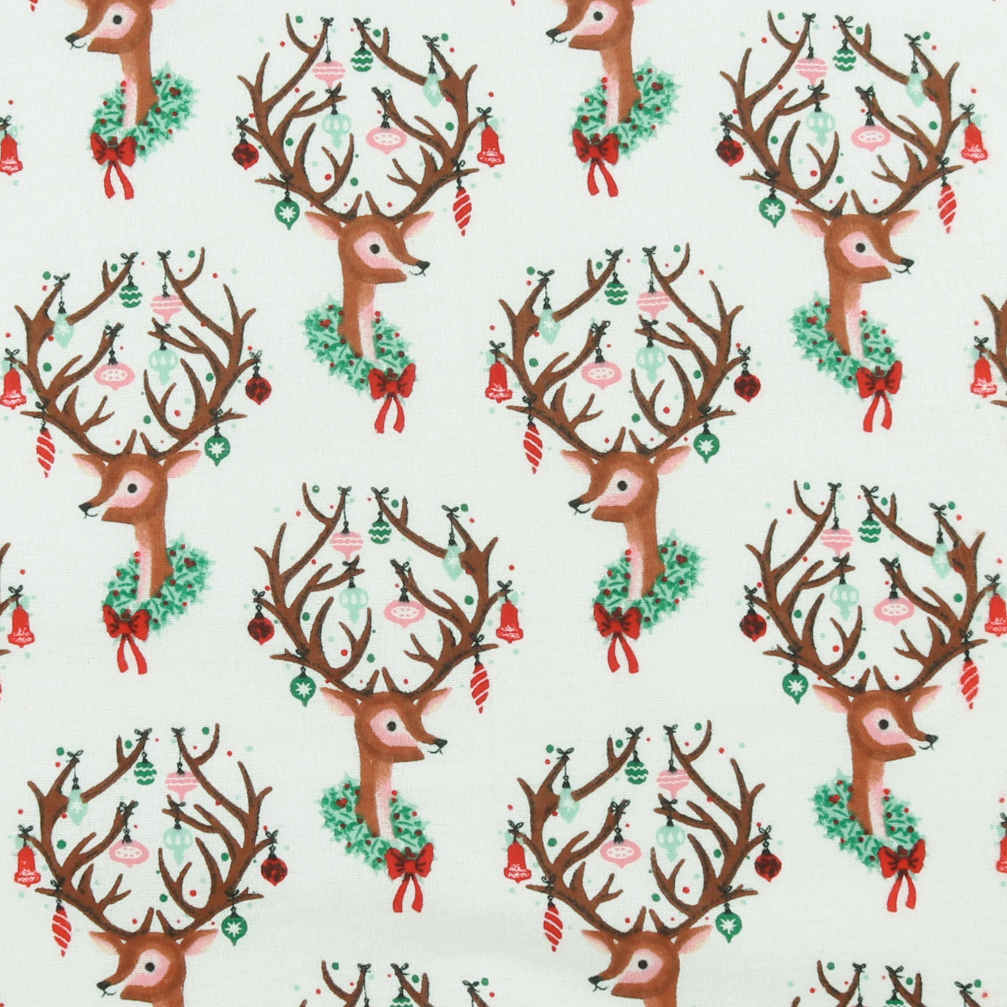 Christmas Flannelette Print - 007 - Offwhite