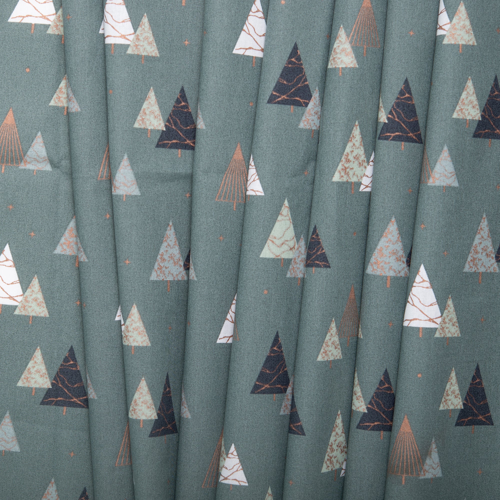Christmas printed cotton - Modern Fir - Grey - Image 4